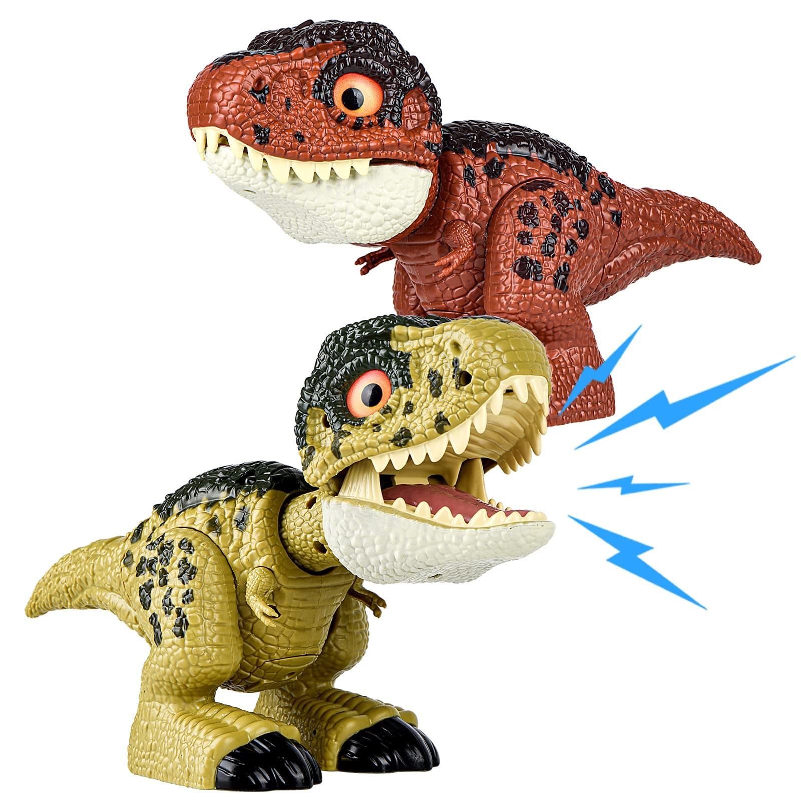 T-Rex Dinosaur Toy for Kids - Interactive Tyrannosaurus Rex Action Figure with Movable Mouth & Joints, Roaring Sound - Realistic Dino Model for Boys & Girls Ages 3+ | Perfect Birthday & Christmas Gift (Red) - Great for Imaginative Play, Dinosaur Themed Parties & STEM Learning