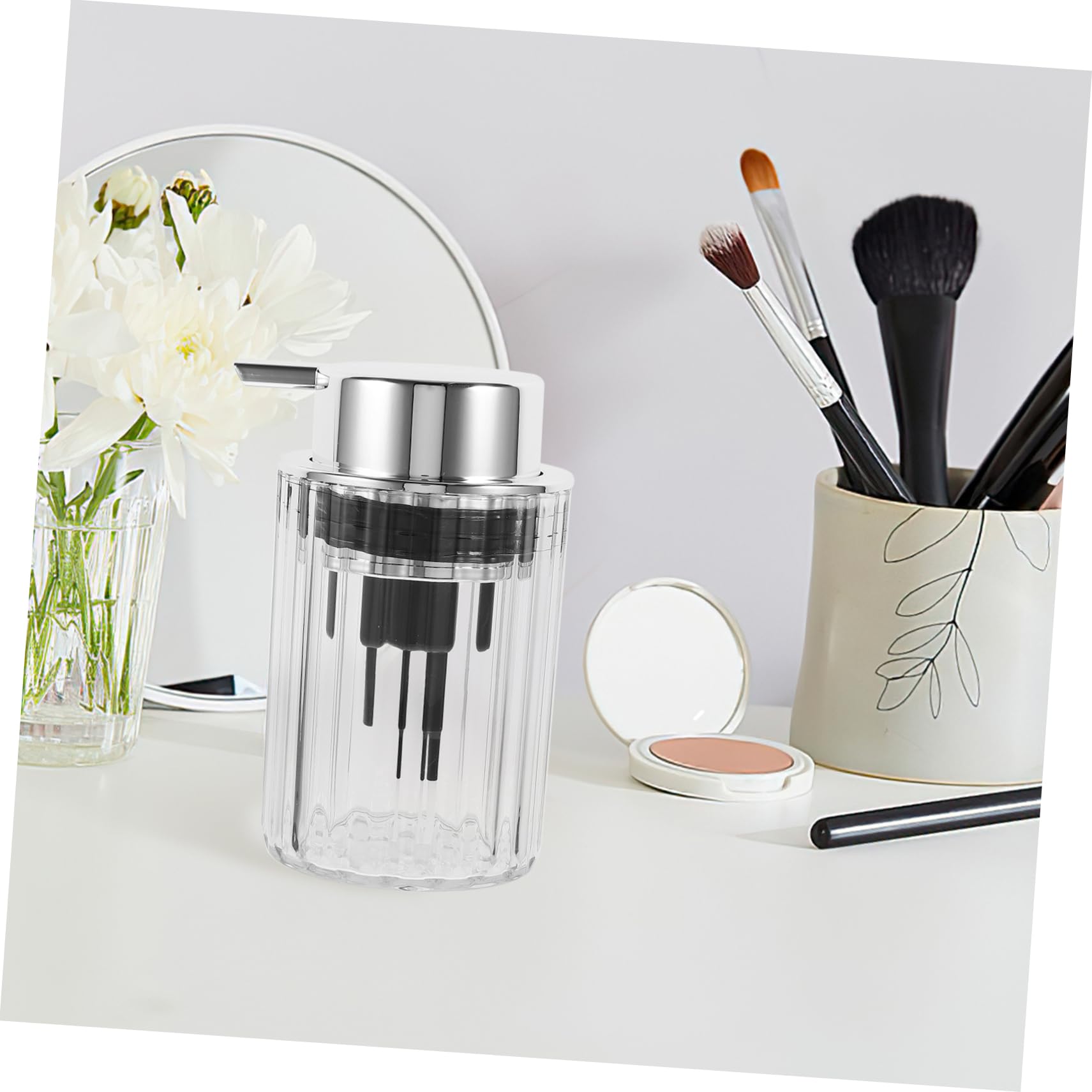 NOLITOY 300ml Foaming Pump Bottle - Portable Bubble Maker Dispenser for Face Wash & Hand Soap - Stylish Transparent Design - Perfect for Bathroom, Kitchen & Travel Essentials