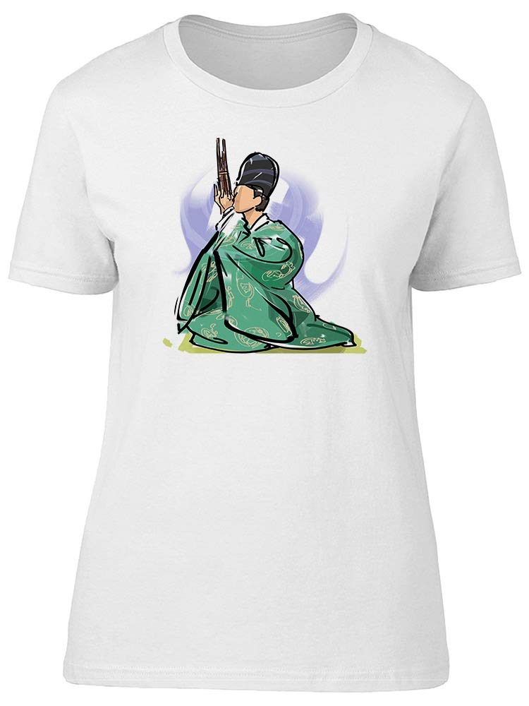 Smartprints Gagaku Sho Watercolor Print T-Shirt for Men & Women - Japanese Art Inspired Casual Wear for Street Fashion & Anime Lovers