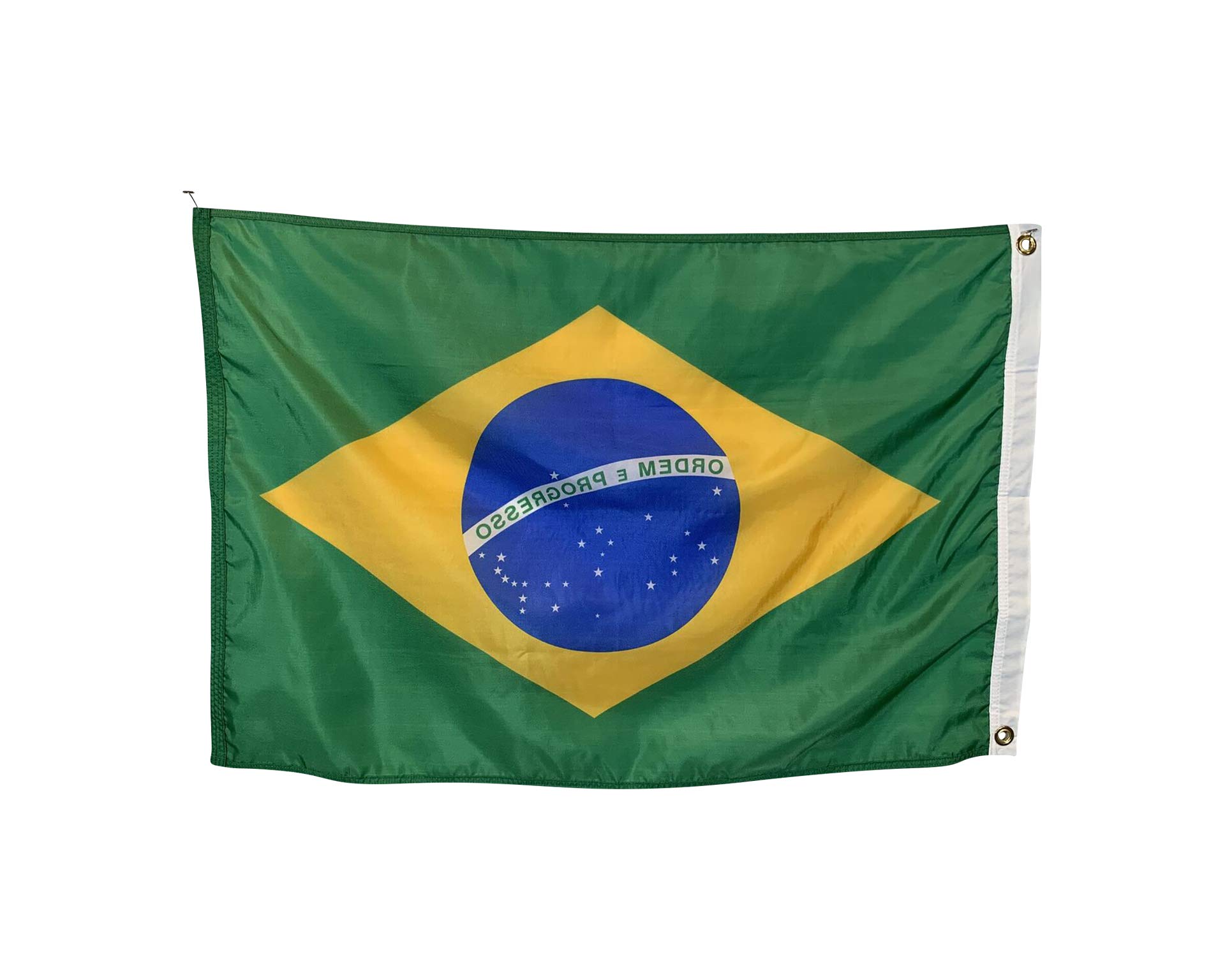 4x6' Brazil Flag - Heavy Duty All-Weather Nylon Flag with Reinforced Stitching - Made in USA - Perfect for Outdoor Decor, Sporting Events & Patriotic Displays