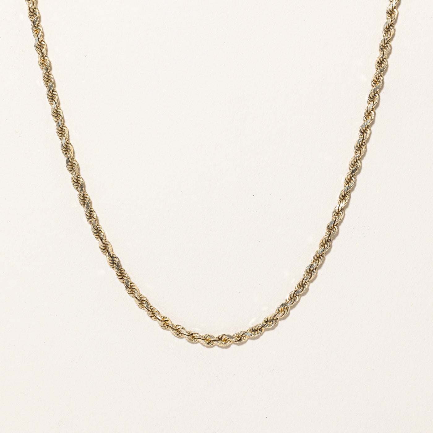 10K Yellow Gold Rope Chain Necklace 22 Inches - Durable & Stylish Jewelry for Men & Women | Perfect for Everyday Wear, Gifts & Special Occasions
