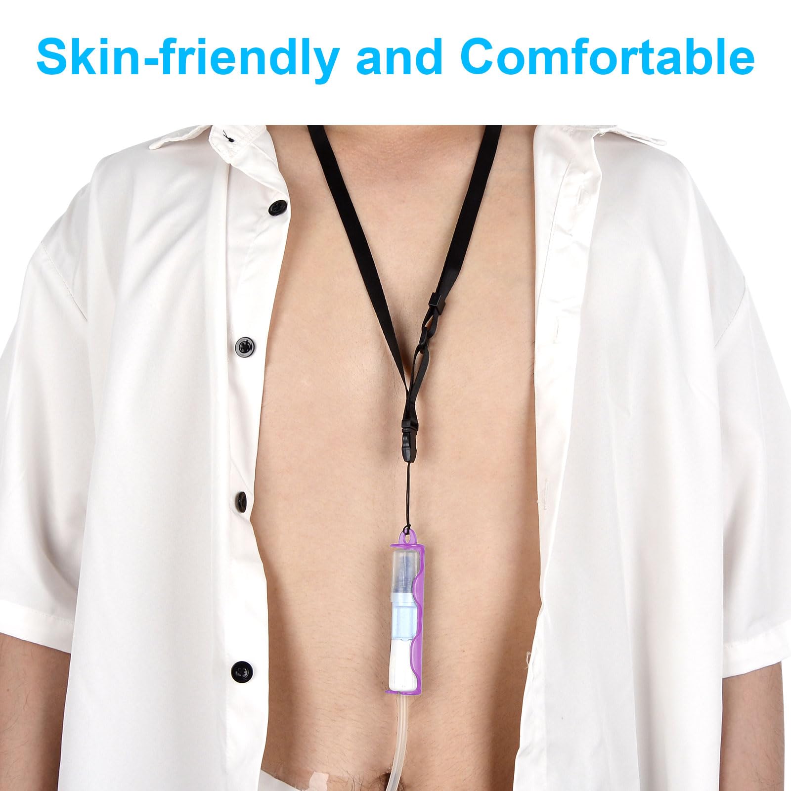 Baxter 5C4482 PD Catheter Holder with Adjustable Lanyards - Shower Support for Dialysis Patients