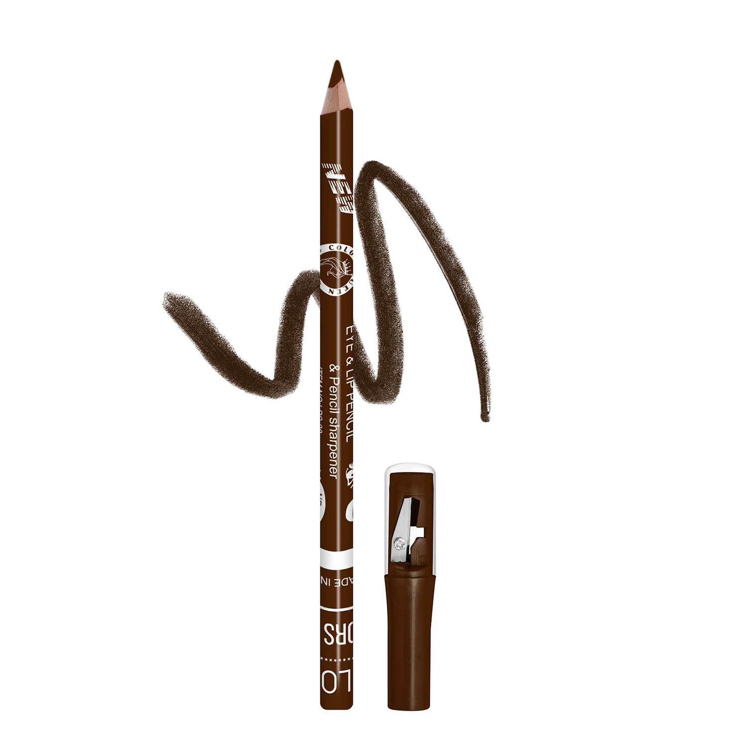 COLORS QUEEN Matte Lip & Eye Pencil in Baby Brown - Long Lasting Waterproof Eyeliner & Lip Liner for Everyday Makeup & Special Occasions