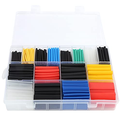 Fafeicy 580Pcs Heat Shrink Tube Assortment - 2:1 Shrink Ratio Colorful Insulation Sleeves for Wire Connections, Solder Joint Protection & Cable Identification | DIY Electronics, Automotive Wiring, Home Electrical Projects