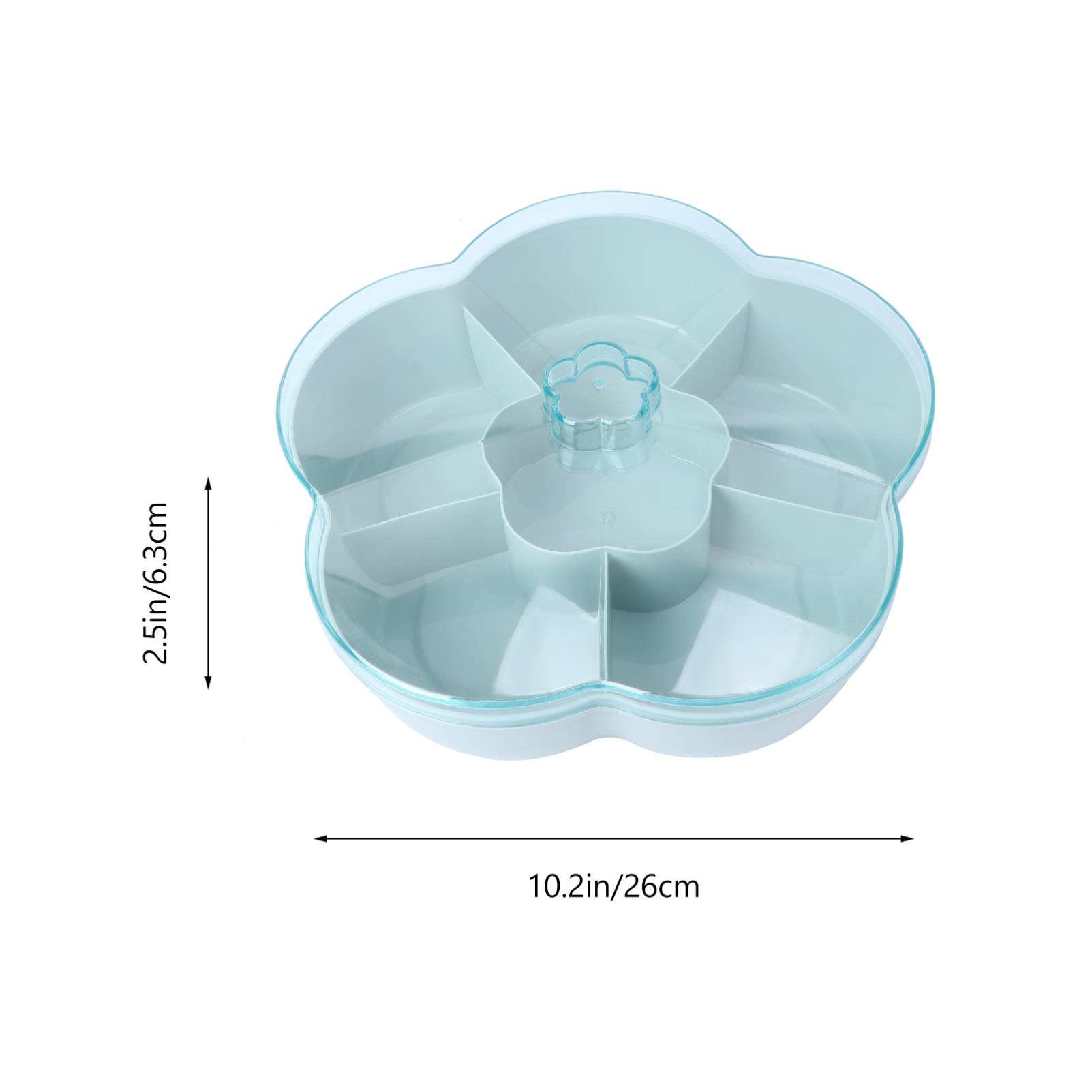 1pc Divided Snack Storage Container with Lid - BPA-Free Polystyrene Serving Tray for Fruits, Nuts, Candy & Flowers | Perfect for Home, Office, Parties & Meal Prep Organization