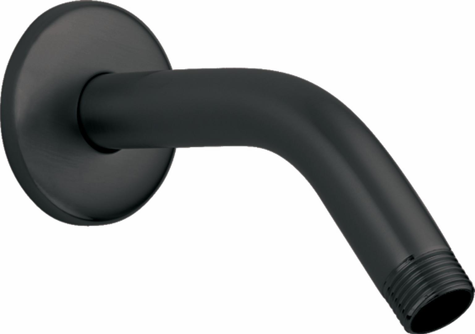 Hansgrohe 27411673 Matte Black 6-Inch Shower Arm and Flange - Durable Bathroom Fixture for Modern Showers & Spa-Like Experience