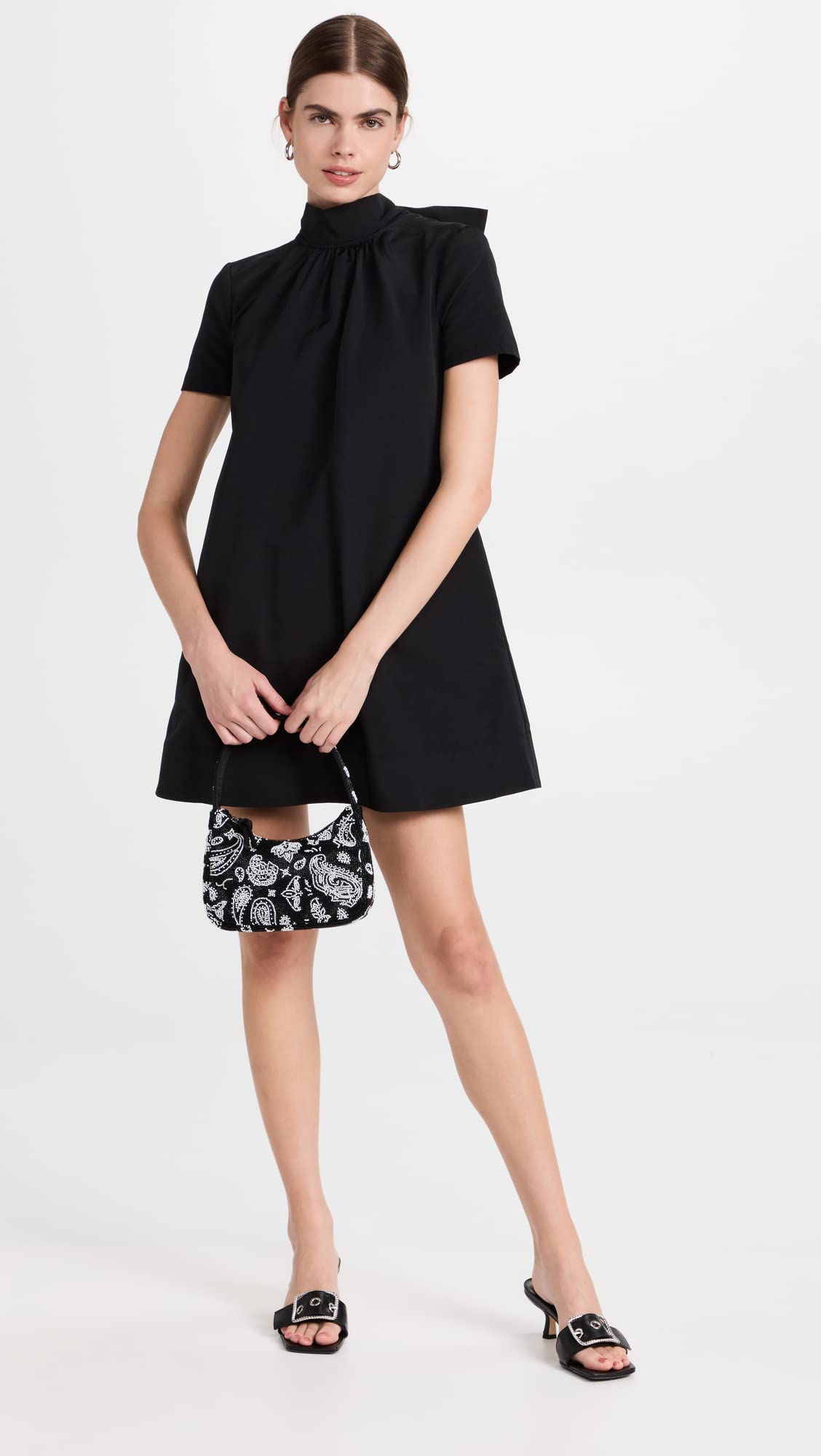 STAUD Women's Mini Ilana Dress - Flowy Short Sleeve Midi Dress for Summer, Casual & Party Wear | Perfect for Beach, Brunch & Date Nights