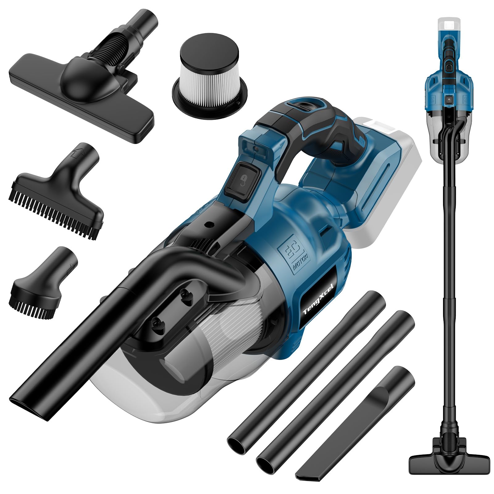 **Makita 18V LXT Cordless Handheld Vacuum Cleaner - Lightweight, Portable for Home, Car, Hardwood Floors & Carpets - Tool Only with Washable HEPA Filter - Perfect for Quick Cleanups & Workshop Use**