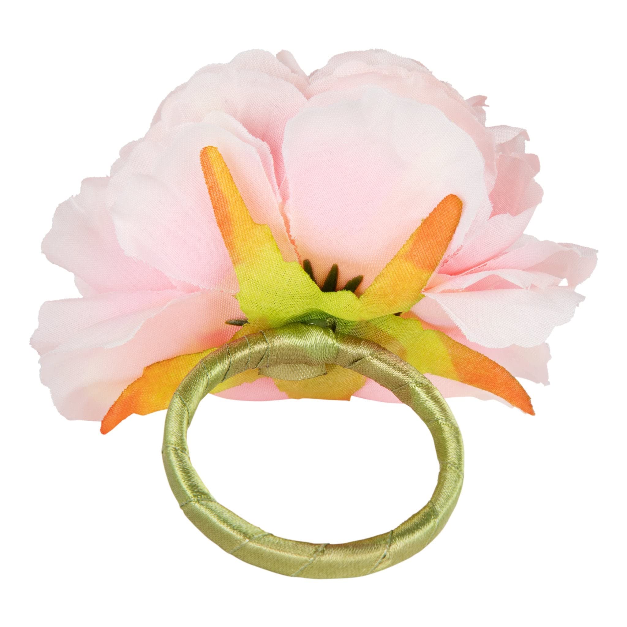 Silk Peony Flower Napkin Rings Set of 10 - Elegant Pink Table Decor for Wedding, Bridal Shower, Anniversary, Birthday Party & Special Events | Perfect for Romantic Dinners, Holiday Tablescapes & Luxury Home Decor