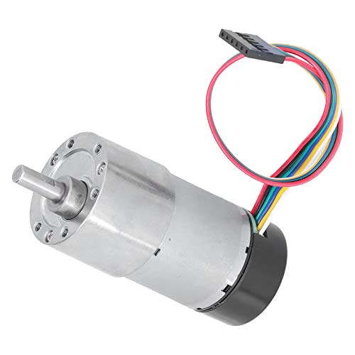 High Torque Metal Gearmotor with Encoder - 38RPM Industrial Drive Device for Speed Reduction | Perfect for Massage Chairs, Electric Ovens & Baby Electric Shakers | Durable DC Motor for Home & Commercial Use