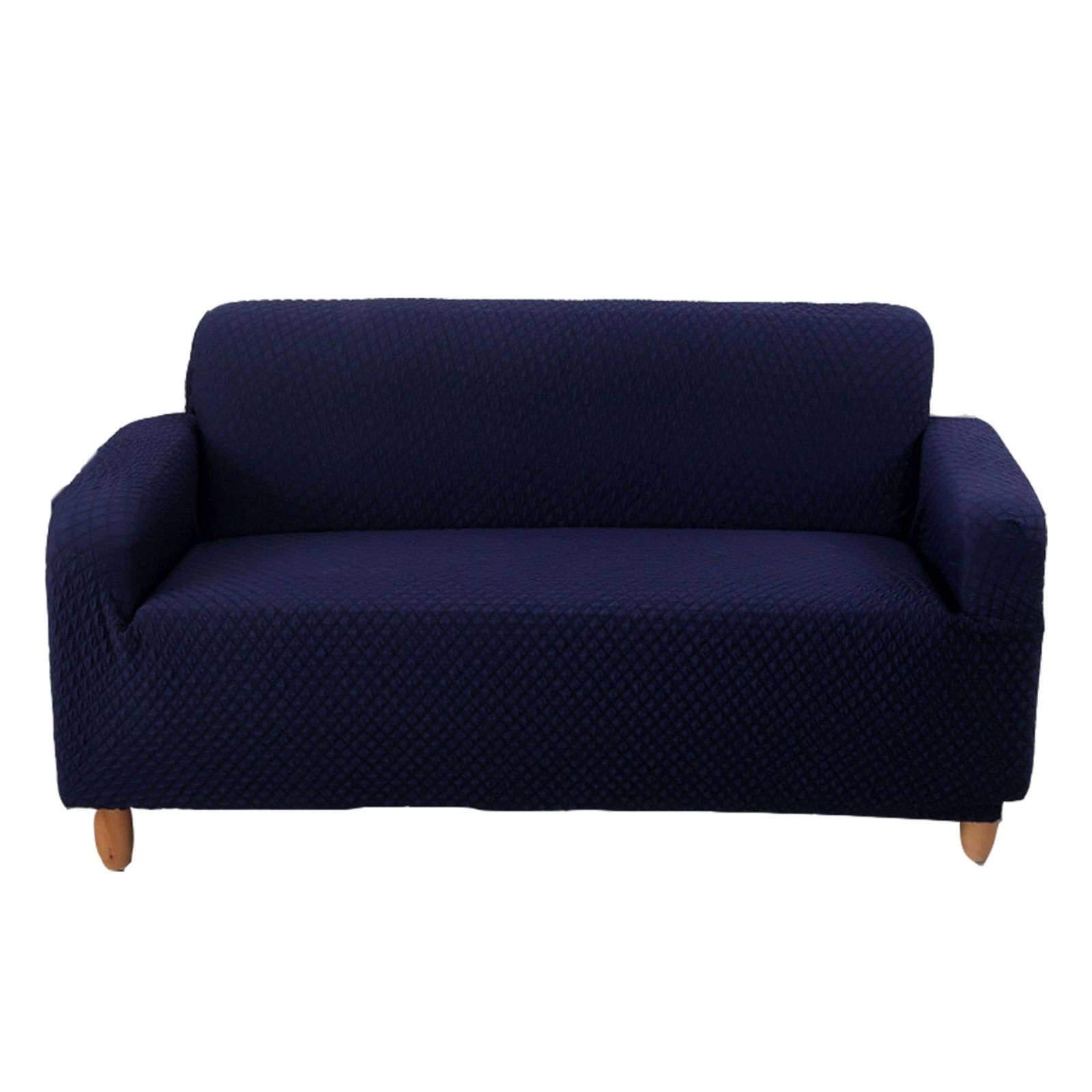 ZHFEL Stretch Sofa Slipcover - Universal Jacquard Washable Furniture Protector for 1-4 Cushion Couches (235-300cm XL, Navy Blue) - Soft Living Room Sofa Cover for Home Decor & Pet Protection