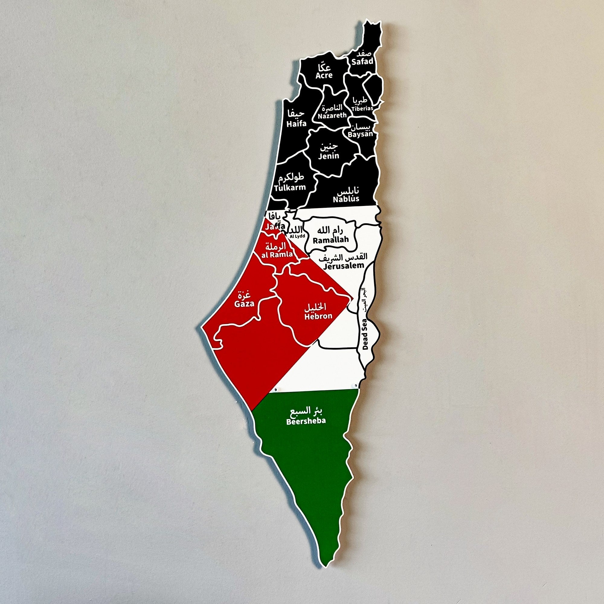 Palestine Wall Map - UV Printed Metal Art for Home & Office Decor | Durable & Vibrant Palestine Wall Art for Living Room, Bedroom, or Gift
