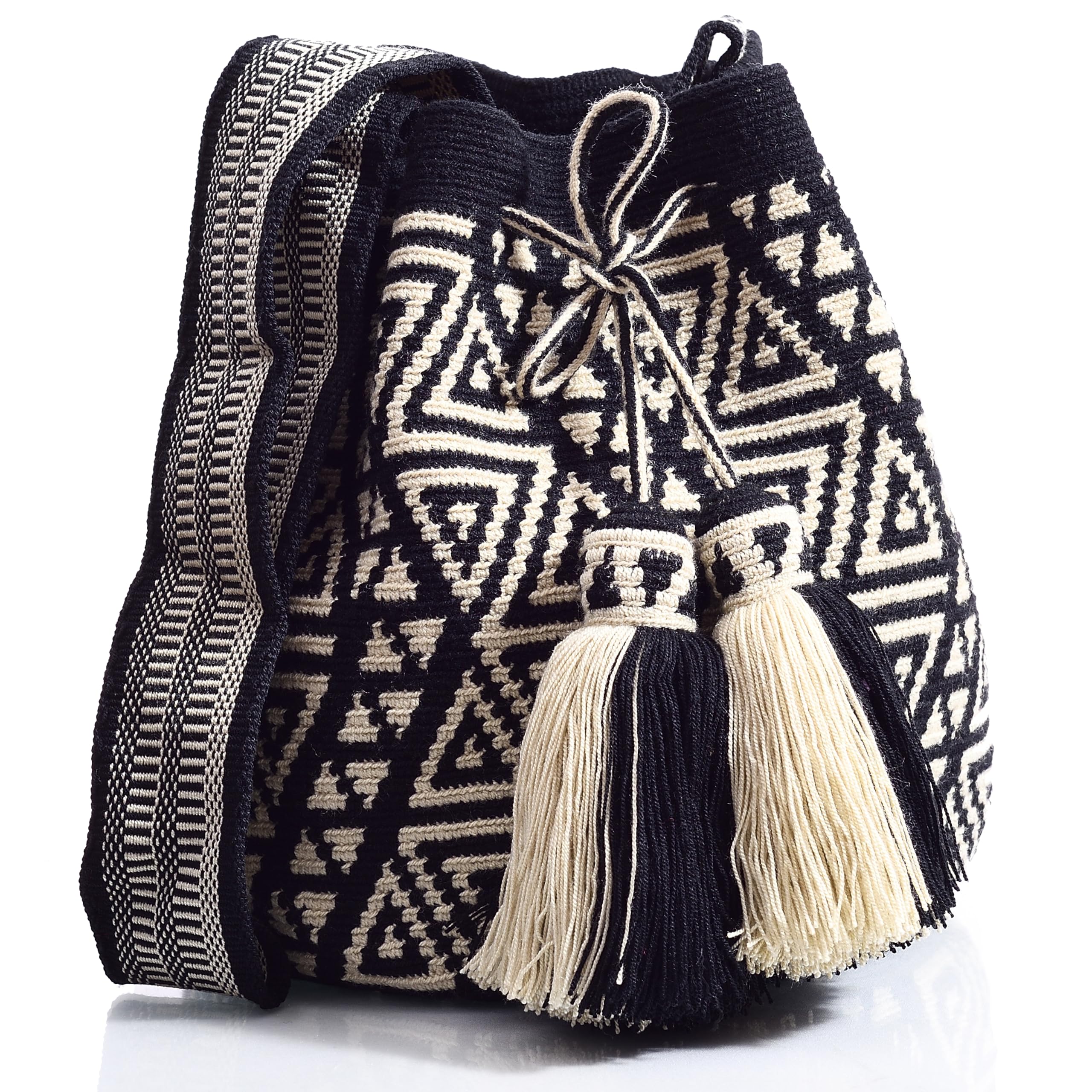 WYOU Designer Collection Large Hobo Bag - Handmade Wayuu Crochet Shoulder Bag for Women | Perfect for Beach, Travel & Everyday Use