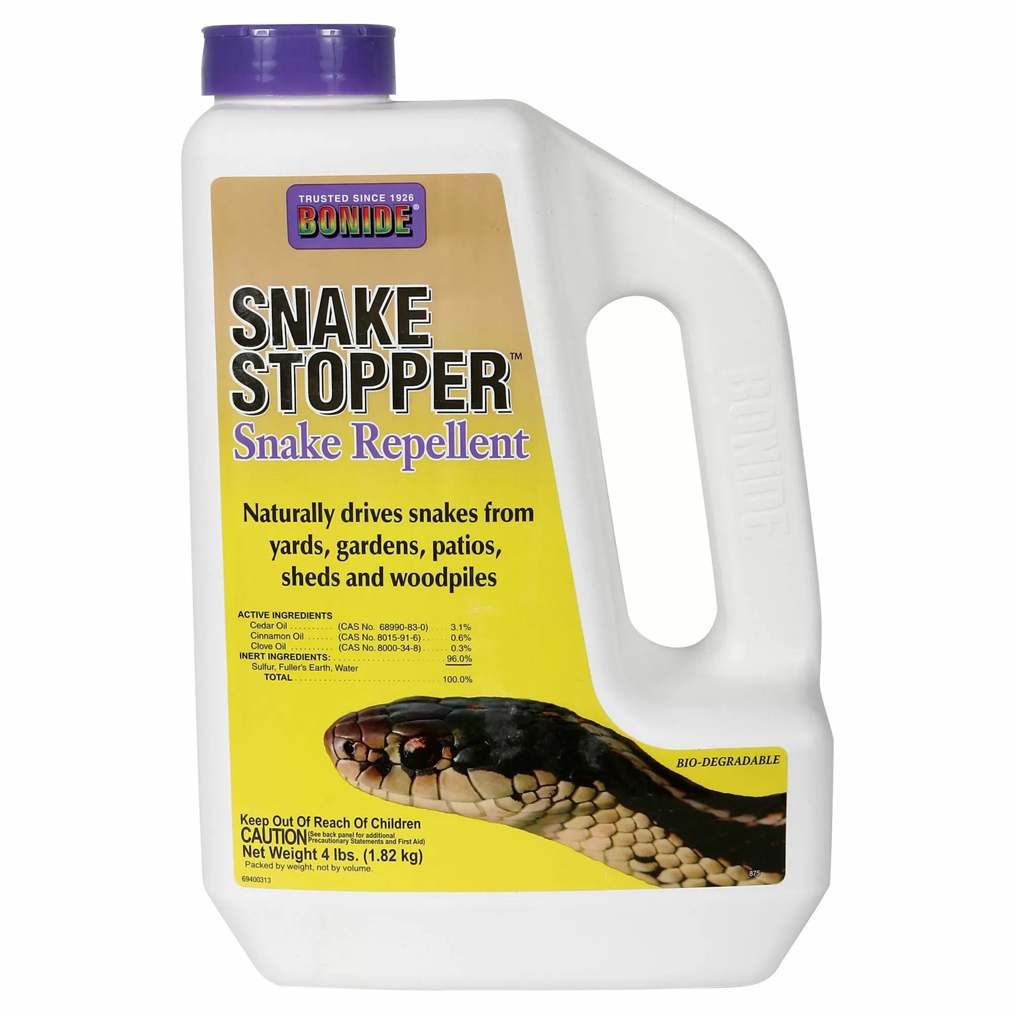 Bonide® Snake Stopper™ 4 lb - Natural Snake Repellent Granules for Outdoor Pest Control | Yard, Garden & Home Protection