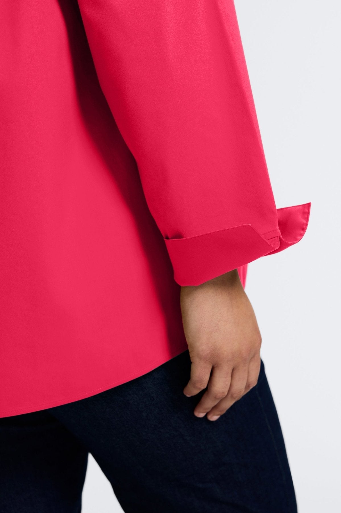 Agnes Plus Wrinkle-Free Stretch Long Sleeve Popover Shirt for Women | Comfortable Office & Casual Wear | Easy Care Business & Travel Shirt