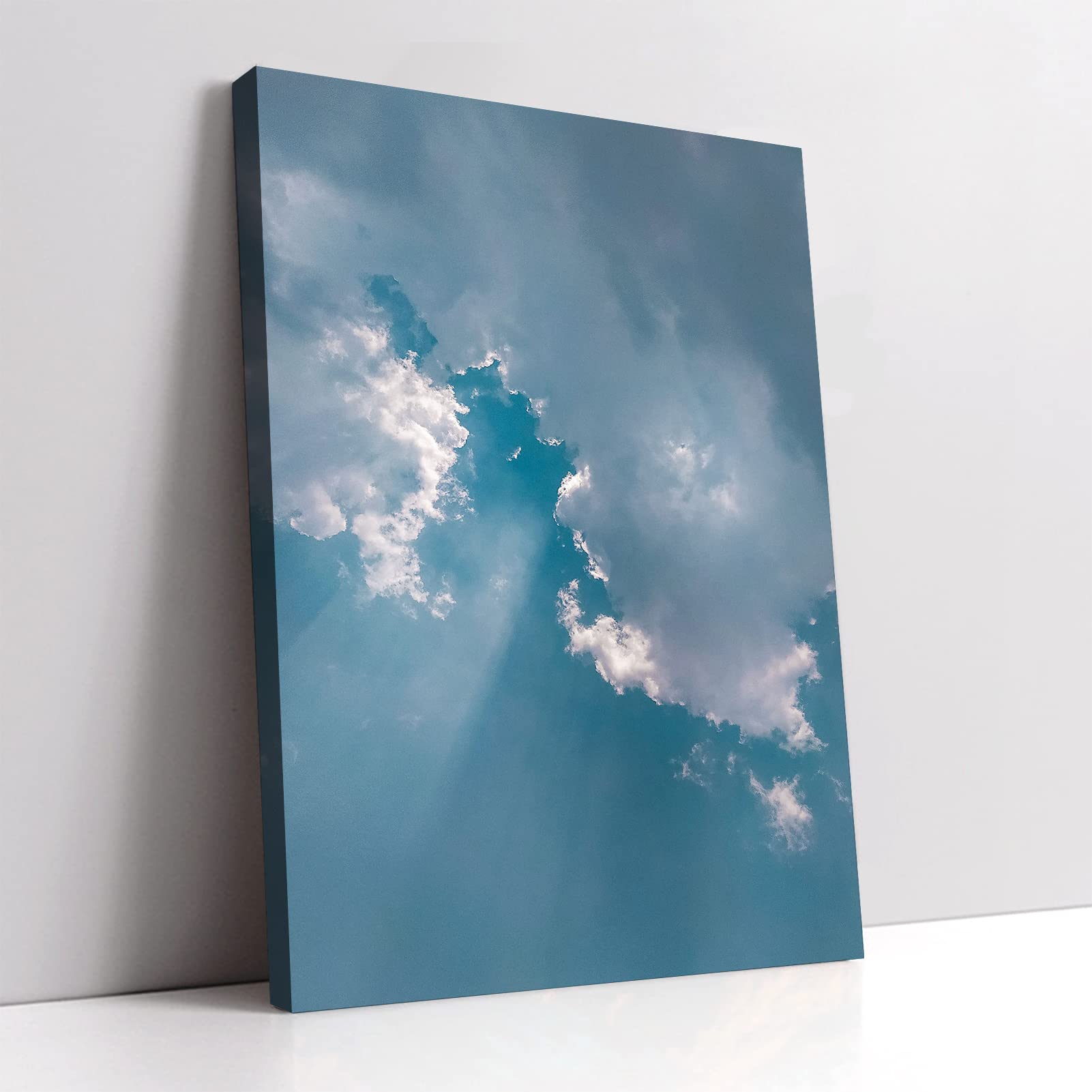 FRER Sky and Colorful Clouds Canvas Wall Art - Frameless Home Decor for Bedroom, Office & Bathroom - 12x18 Inch (30x45cm) Modern Poster Print - Perfect for Living Room Decor & Gift Giving