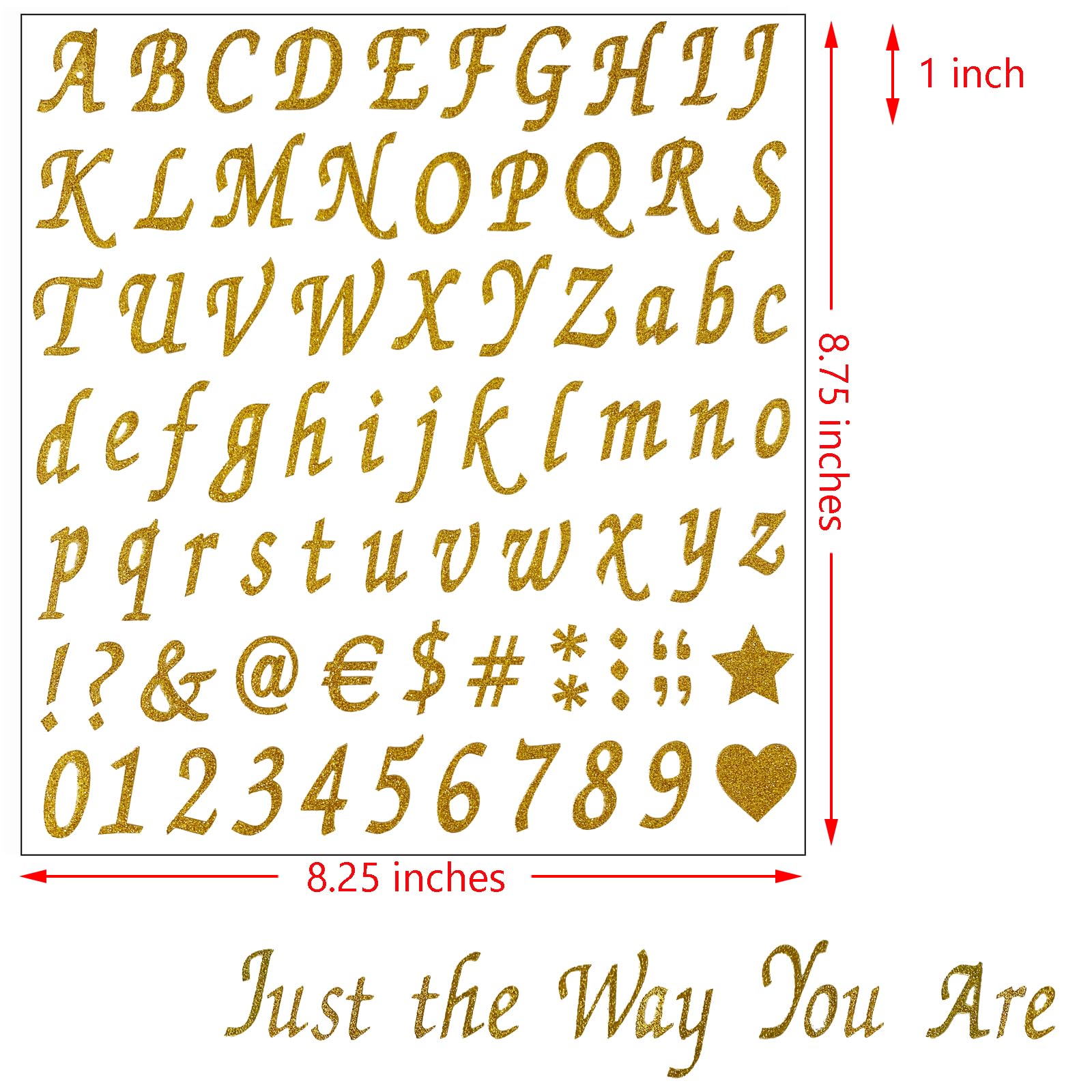 800 Pcs Self-Adhesive Glitter Alphabet & Number Stickers - Gold & Silver Letter Decals for DIY Crafts, Graduation Caps, Classroom Decor, Business Signs & Address Marking - Perfect for Scrapbooking & Party Decorations