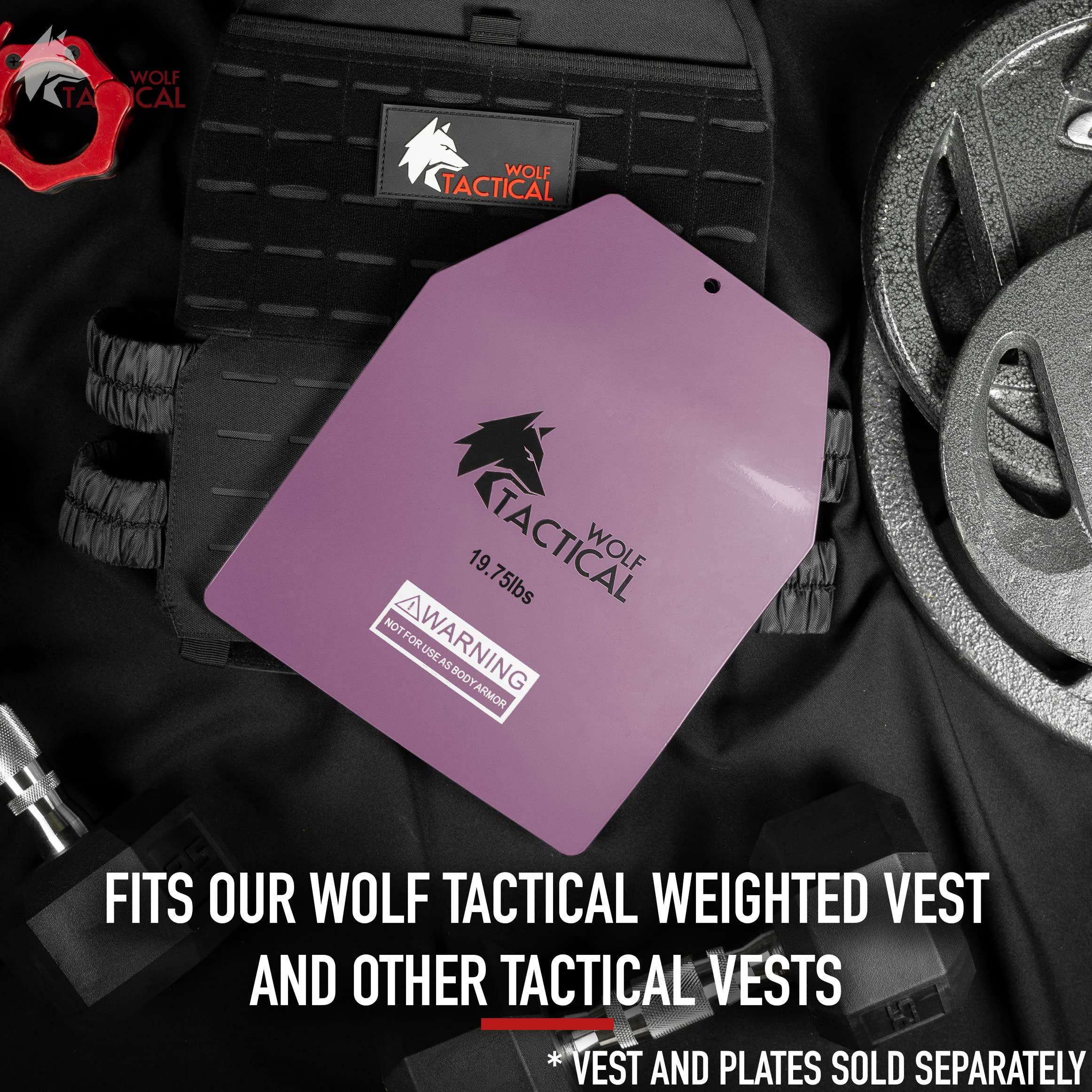 WOLF TACTICAL Curved Weight Vest Plates 5.75LB/8.75LB/14.5LB Pair - Ergonomic Contoured Design for CrossFit, Strength Training, Running & HIIT Workouts - Perfect for Home Gym, Outdoor Fitness & Military Training