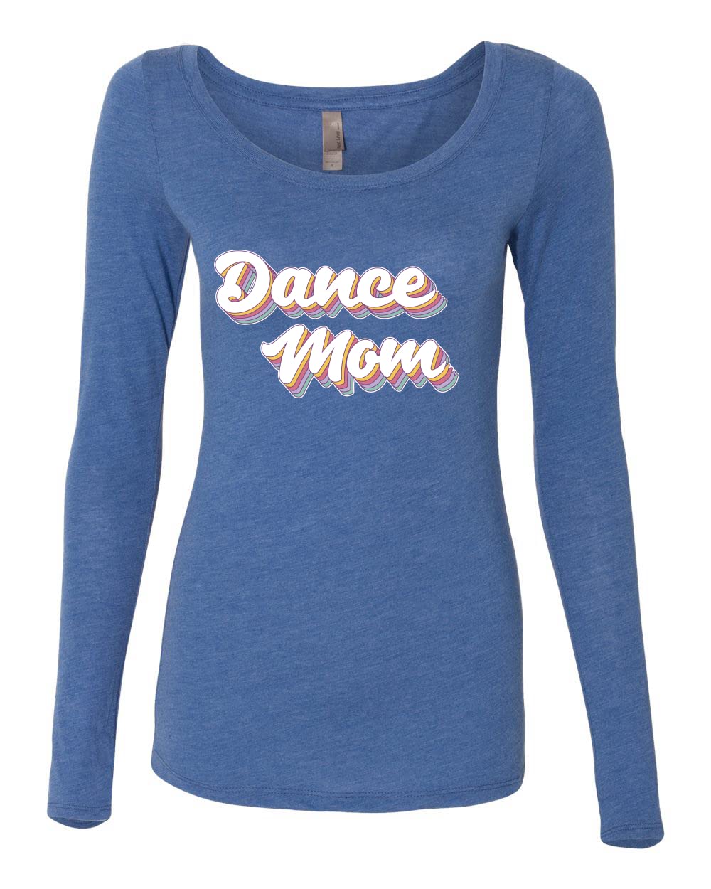 Wild Bobby Dance Mom Girl Sports Women's Scoop Neck Long Sleeve Top - Perfect for Dance Practice, Gym Workouts & Casual Wear