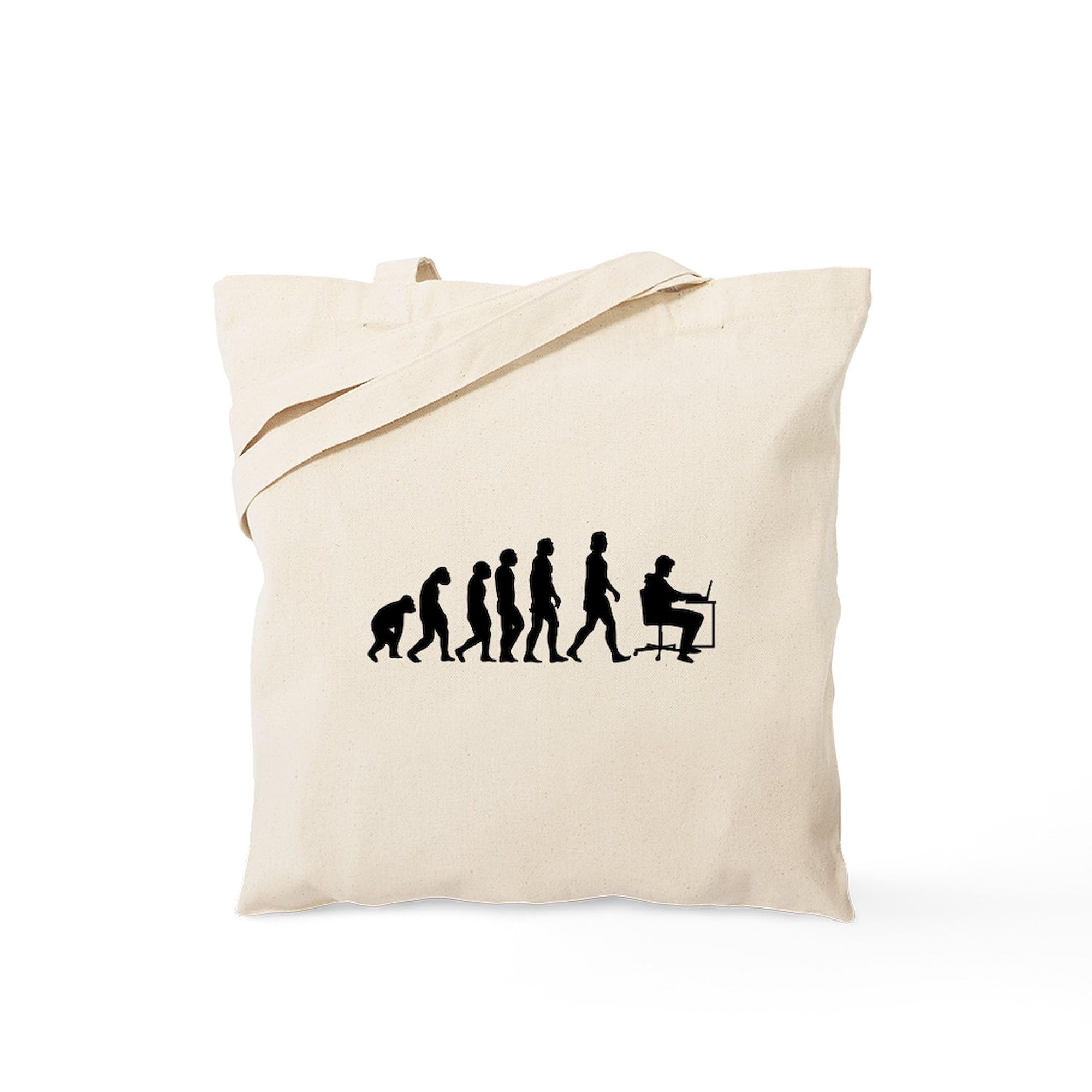 Office Evolution Tote Bag - Reusable Natural Beige Canvas Shopping Bag for Work, Groceries & Eco-Friendly Lifestyle | CafePress