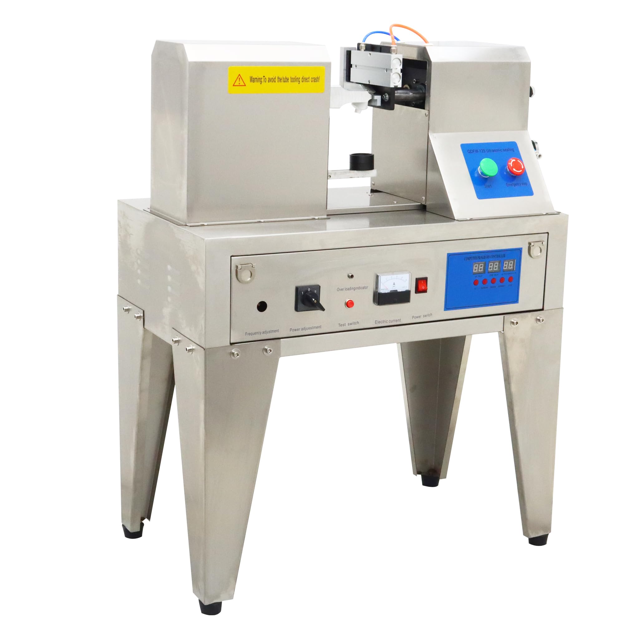 Ultrasonic Soft Plastic Tube Sealing Machine 110V 1250W - Tube Sealer for Toothpaste, Cosmetics & Food Packaging with Trimming & Printing Function | Ideal for Small Batch Production & Home Businesses