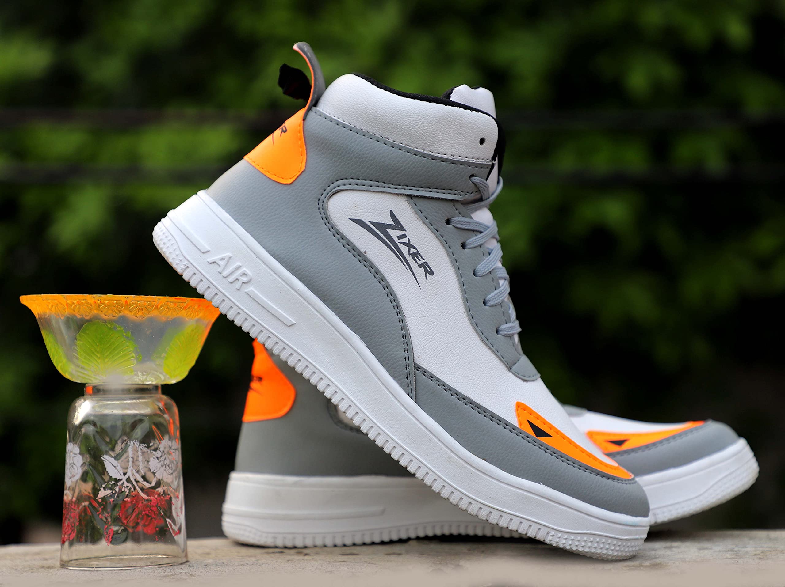 Zixer Men's Korean Style High Top Platform Sneakers - Fashionable & Comfortable Casual Shoes for Walking, Running & Streetwear Outfits