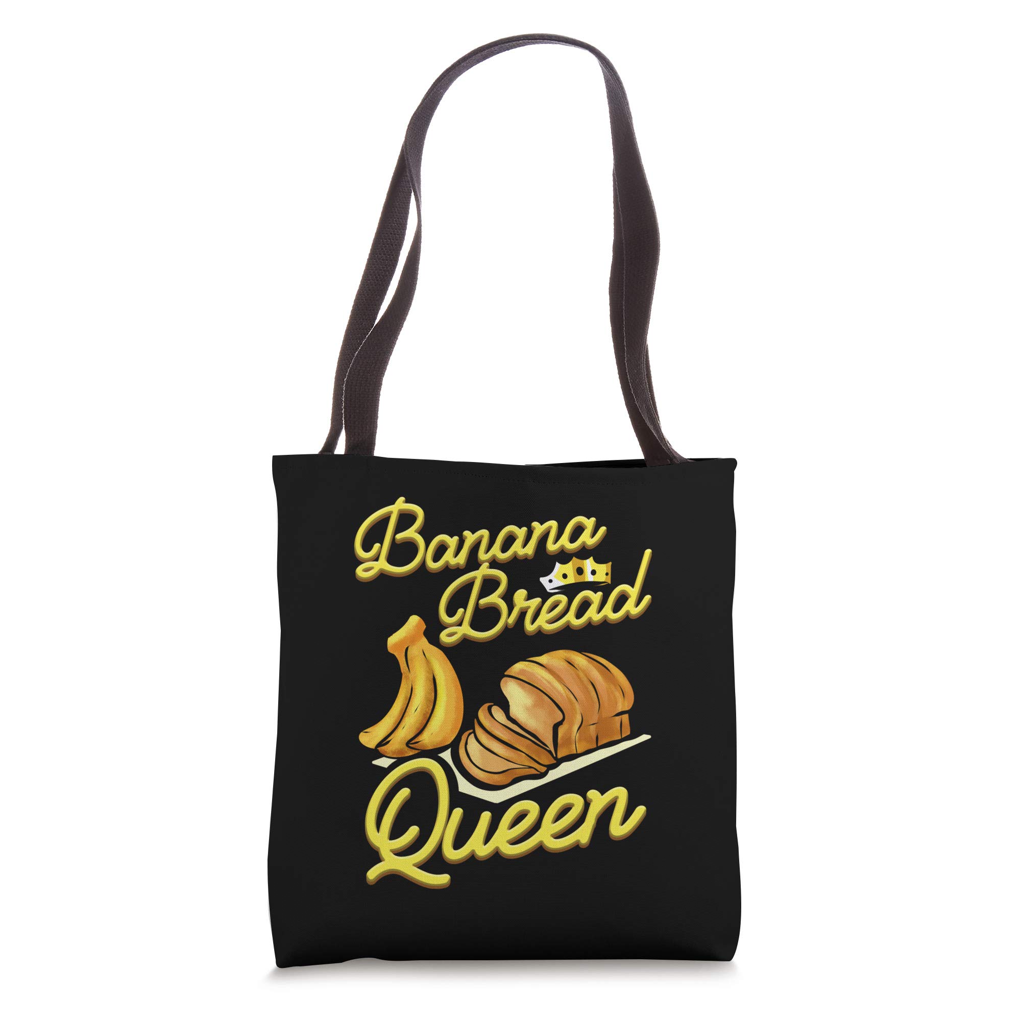 Vegan Baker Tote Bag - Banana Bread Queen Baking Gift - Perfect for Grocery Shopping, Farmers Market & Eco-Friendly Lifestyle