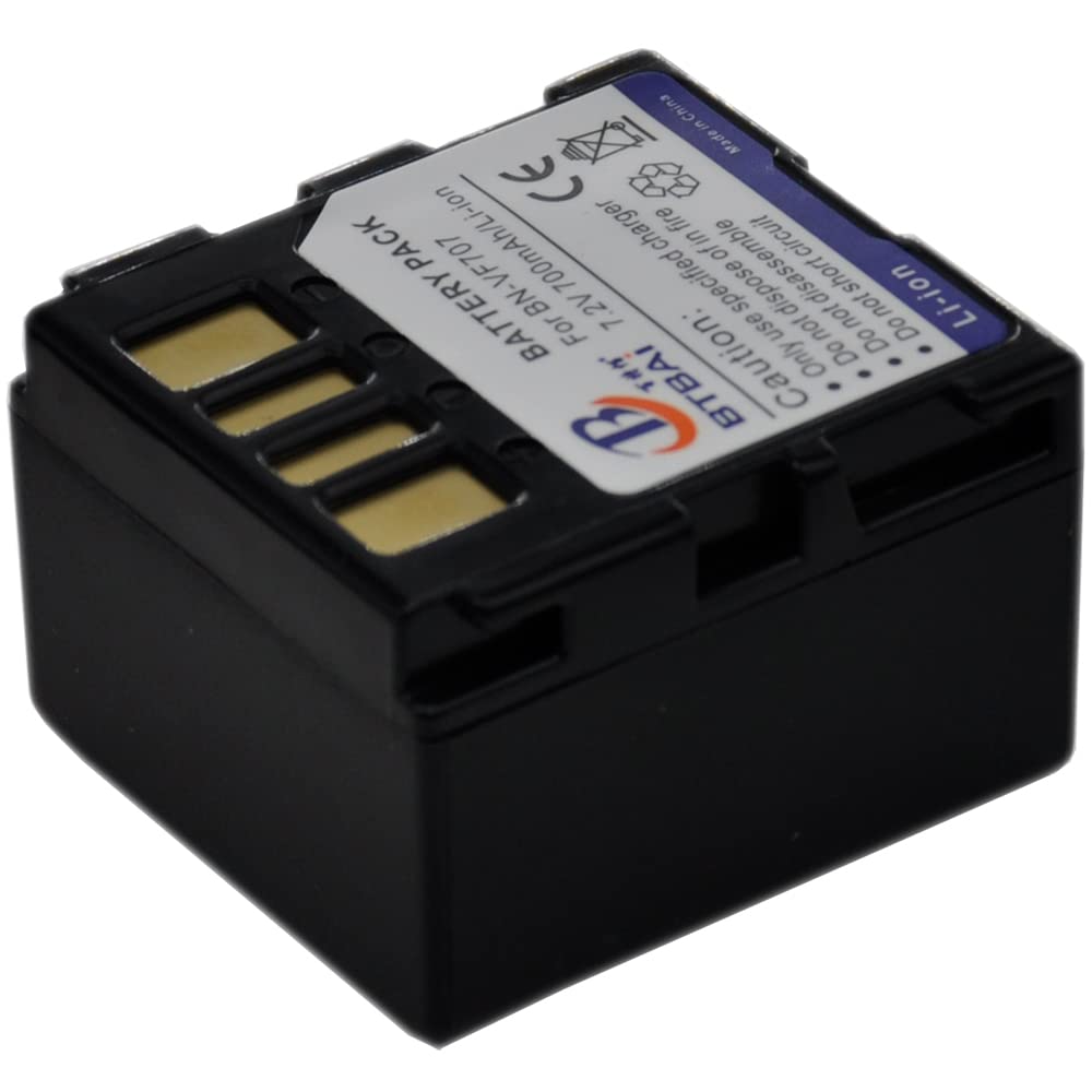 4X BN-VF707U Replacement Battery for Panasonic VF714U VF733U VF707 GR D275U D270U D370U D290U D250U D350U GZ MG Series Camcorders - Compatible with Panasonic S1A, MG20U, MG35U, MG30, MG21U, MG77U, MG27U, MG37U - Perfect for Professional Video Recording & Extended Shooting Sessions