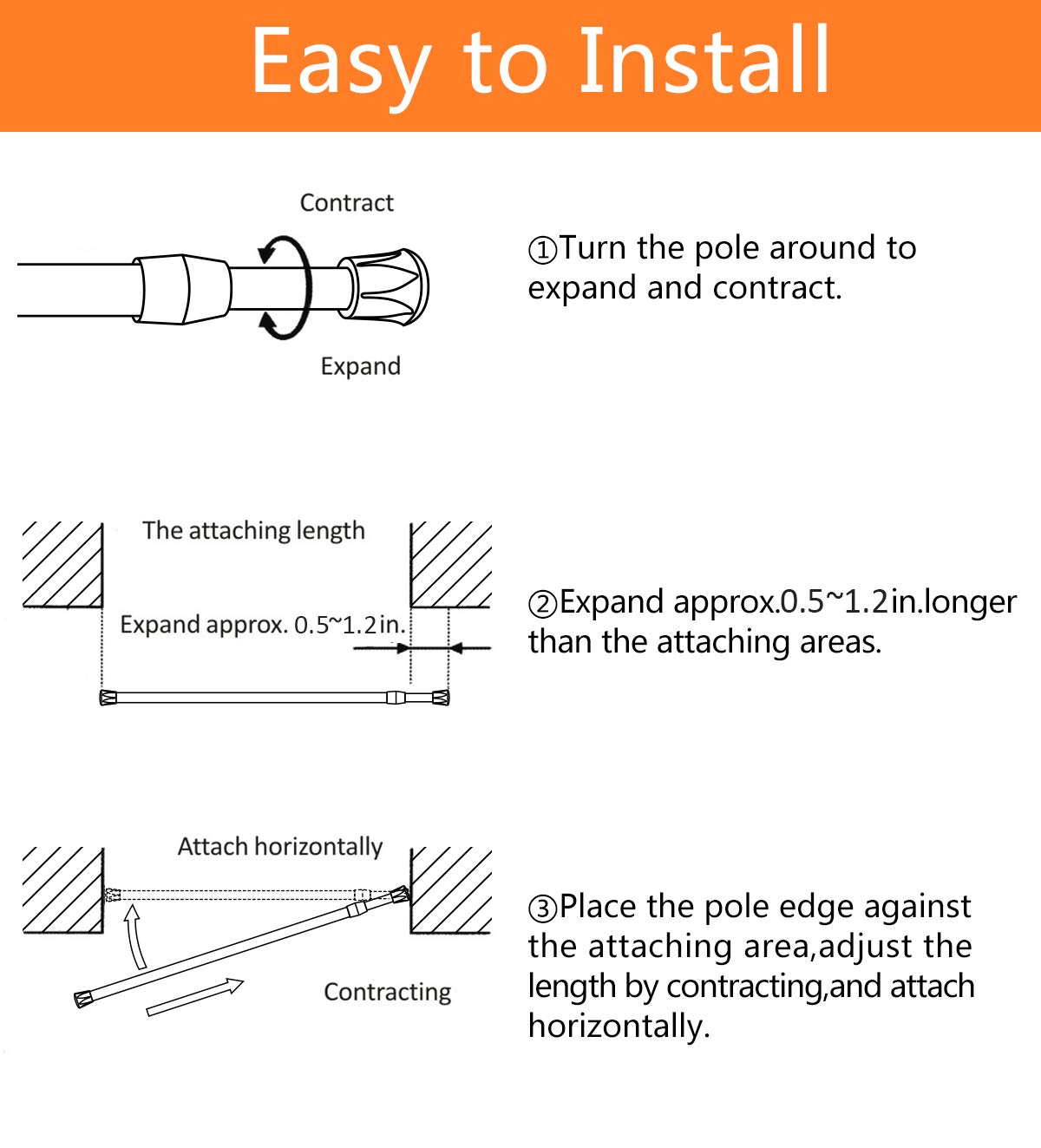 KXLIFE 6 Pack Small Spring Tension Curtain Rods 16-28 Inch - No Drill Window Tension Rods for Kitchen, Bathroom, Cupboard & Closet - White (Perfect for Sheer Curtains, Valances & Room Dividers)
