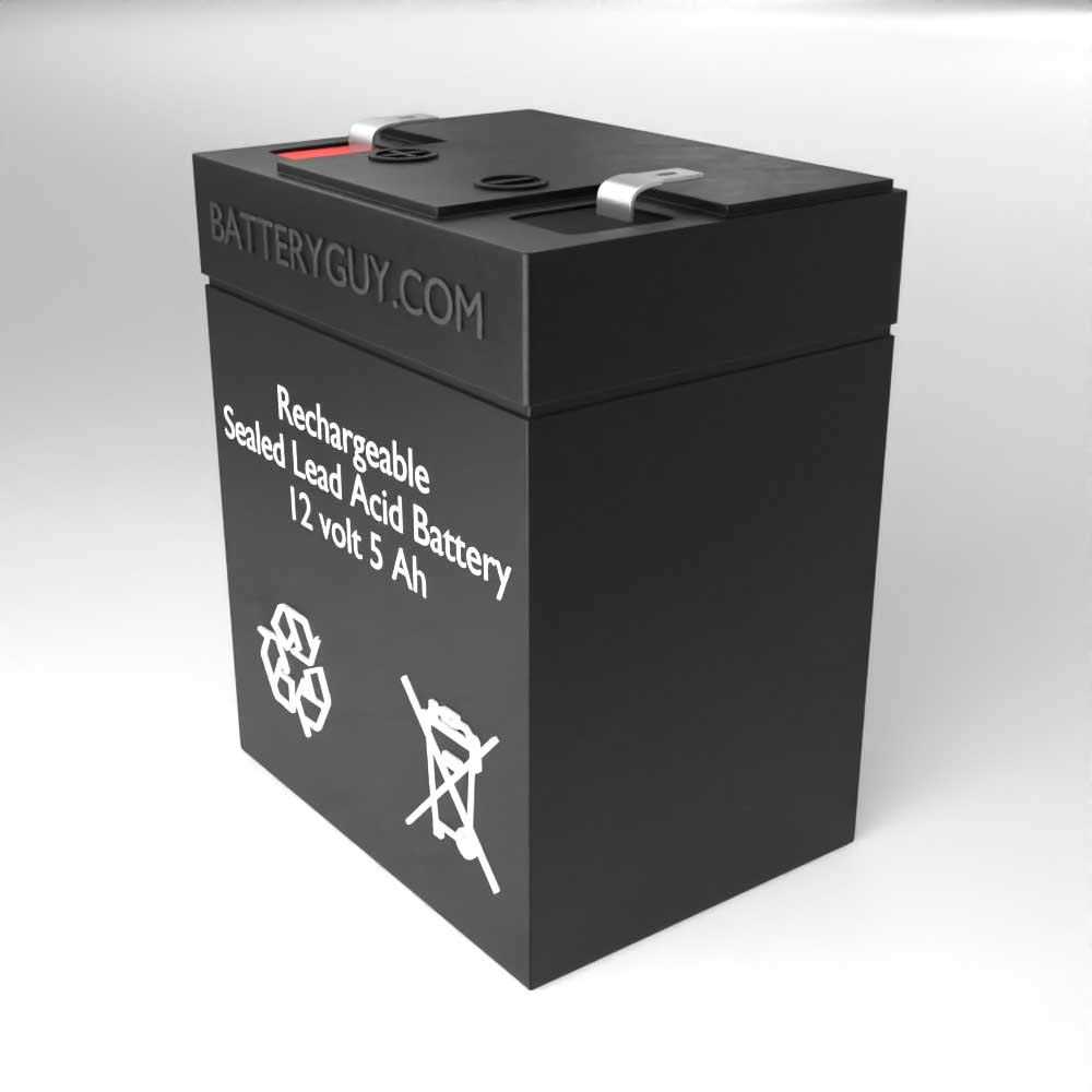 ST-1250 Replacement 12V 5Ah SLA Rechargeable Battery - 2 Pack for Power Wheels, Emergency Lights & Security Systems