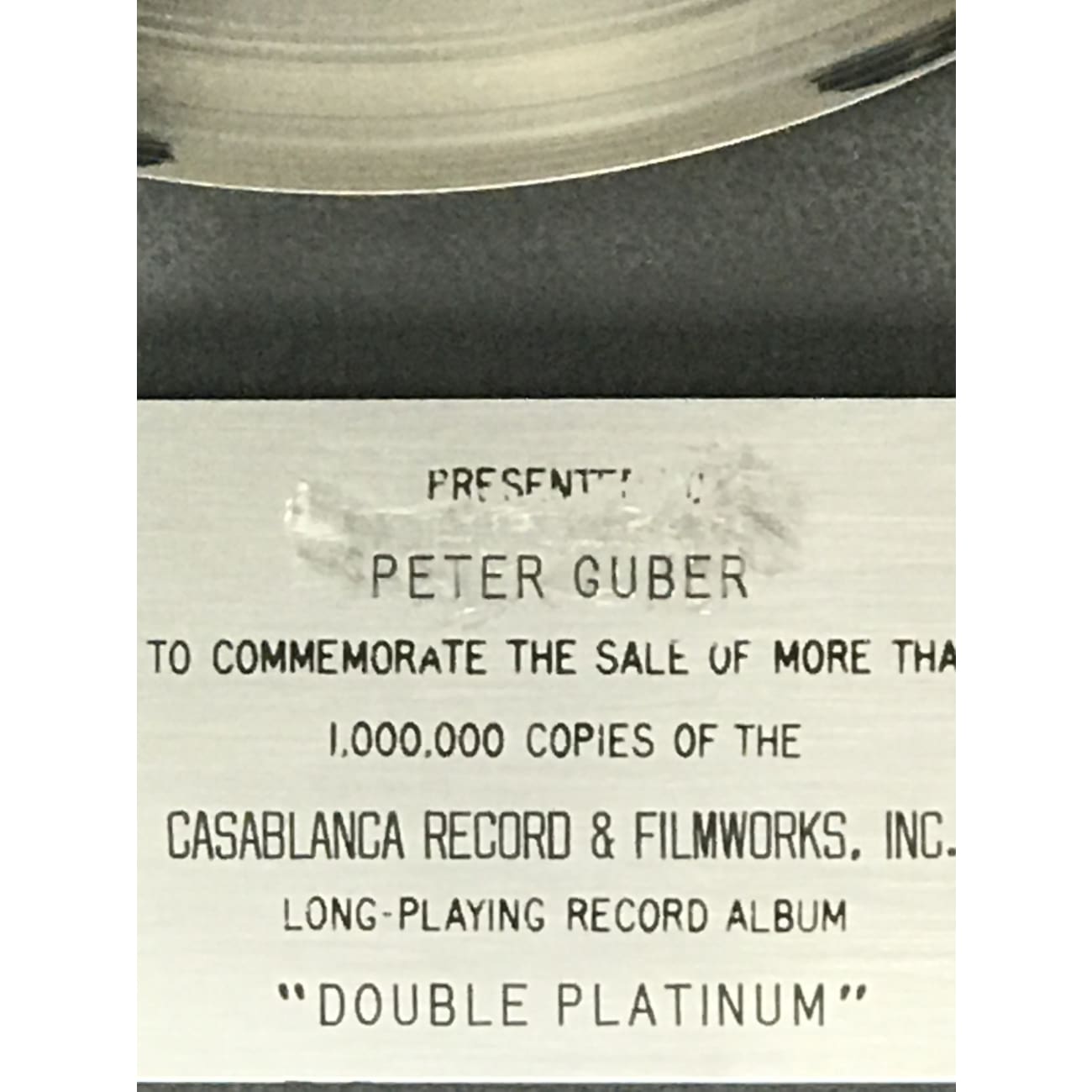 KISS Double Platinum RIAA Certified LP Award - Perfect for Music Collectors, Fan Gifts & Rock Memorabilia Displays