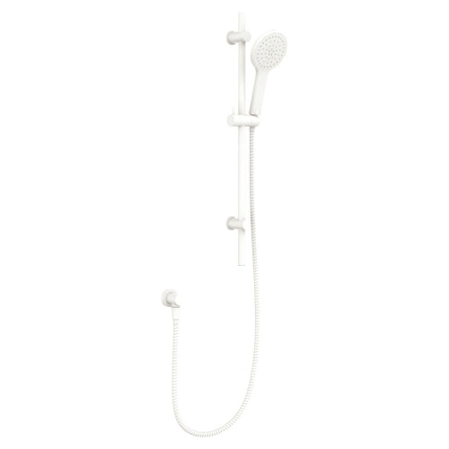 Fienza 444109MW Kaya Shower Rail in Matte White - Adjustable Shower Curtain Rod for Bathroom, Perfect for Modern and Minimalist Home Decor