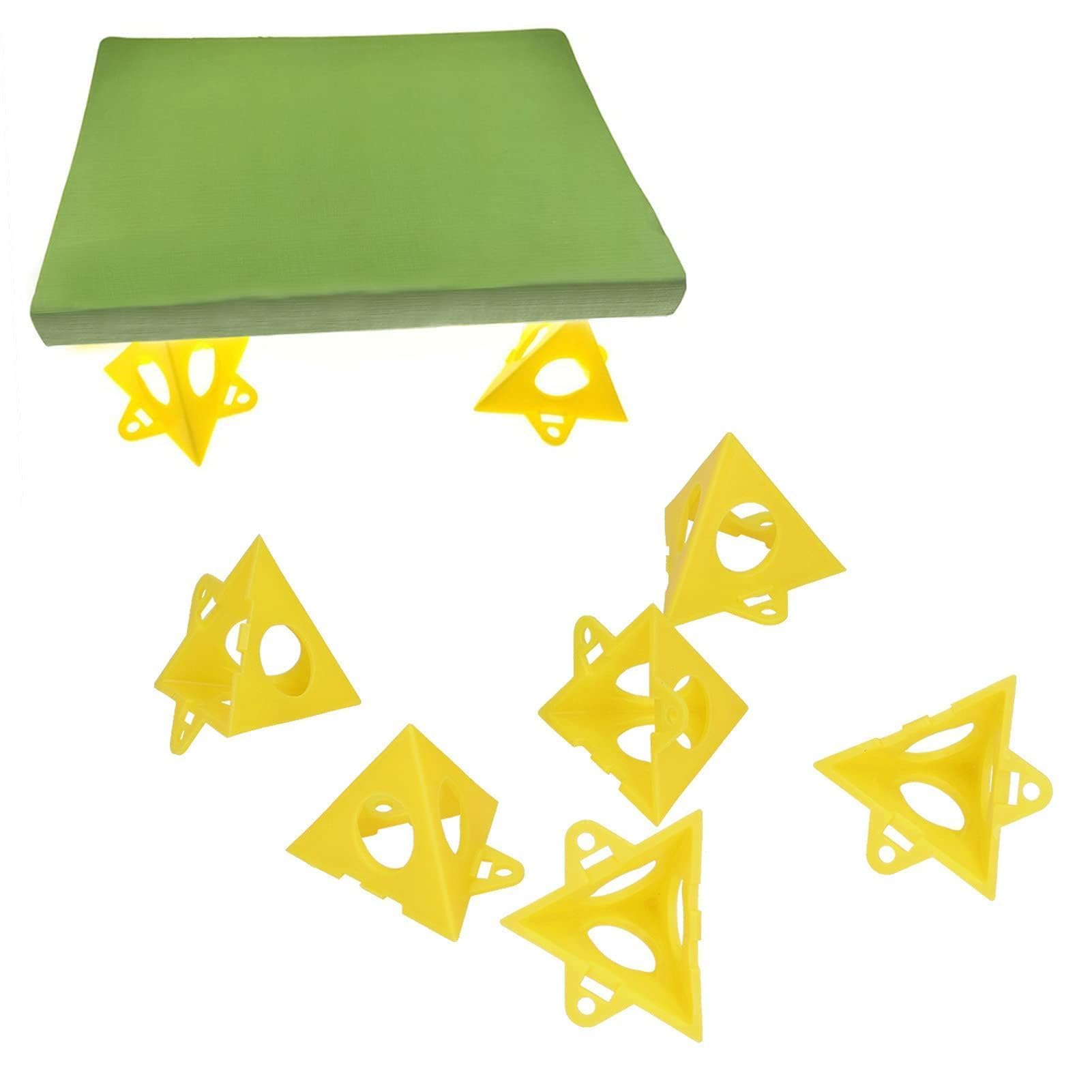 20PCS Painting Pyramids - Mini Cone Paint Stands for Canvas & Cabinet Door Risers | Triangle Paint Pad Feet for Acrylic Pouring Art | Perfect for DIY Fluid Art, Resin Projects & Home Decor