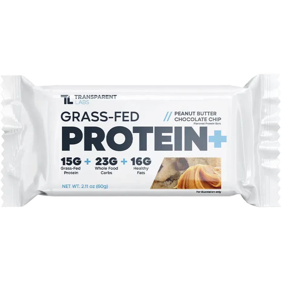 **Transparent Labs Grass Fed Protein+ Bar - High Protein Snack for Muscle Recovery & Energy Boost | Perfect for Post-Workout, Travel & Healthy On-the-Go Nutrition**