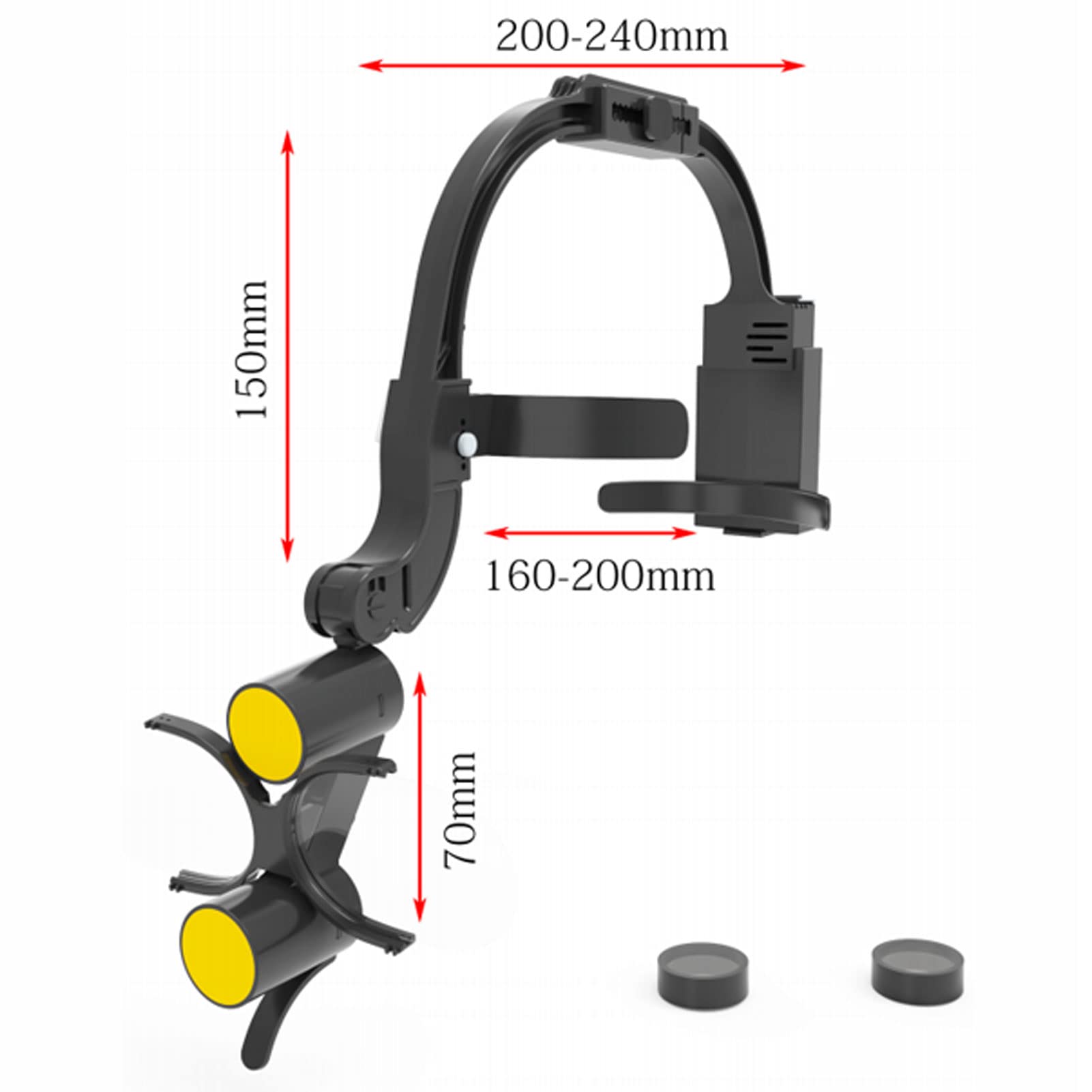 2.5X & 3.5X Magnifying Loupe Glasses with LED Headlight - Adjustable Headband Surgical Magnifier for Dentists, Jewelers & Lab Work - Perfect for Dental Procedures, Watch Repair & Microsurgery