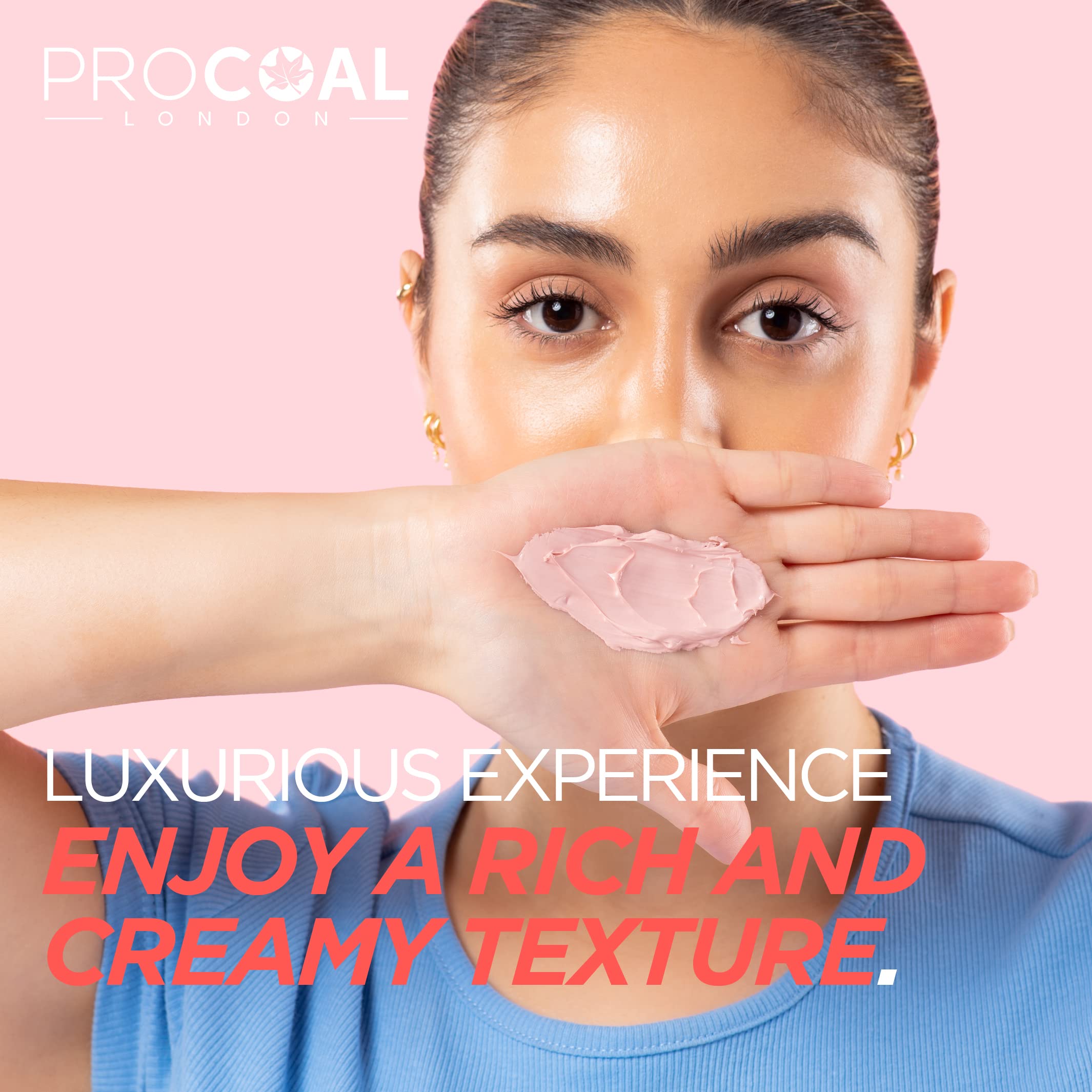 Procoal Australian Pink Clay Face Mask 70ml - Deep Cleansing & Pore Minimizing, Brightens Skin, Vegan & Cruelty-Free - 100% Recyclable UK-Made Skincare for Acne-Prone & Dull Skin | Perfect for Weekly Detox & Glow Boosting
