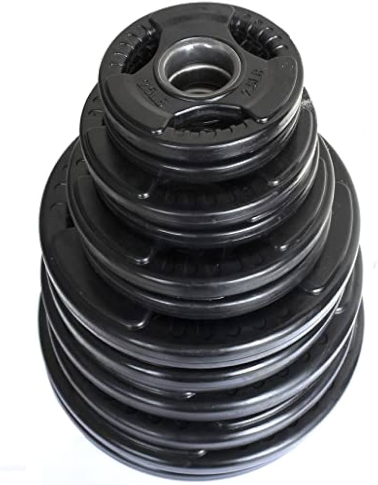 Olympic Rubber Weight Plates - Durable Bumper Plates for CrossFit, Powerlifting & Home Gym Workouts - Perfect for Strength Training & Fitness Routines