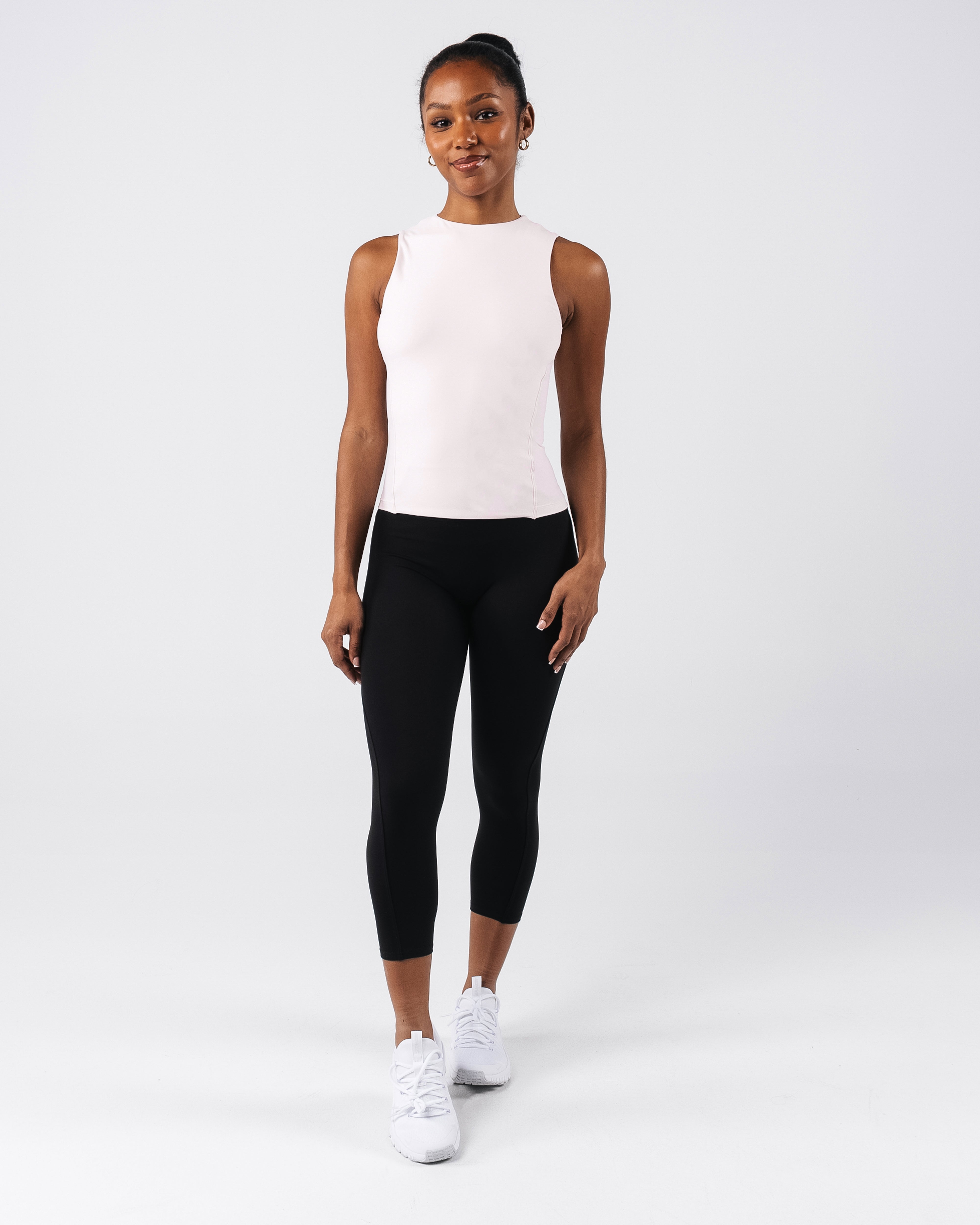 Women's Basic Tank Top - Soft Cotton Camisole in Tea Rose for Casual Wear & Layering