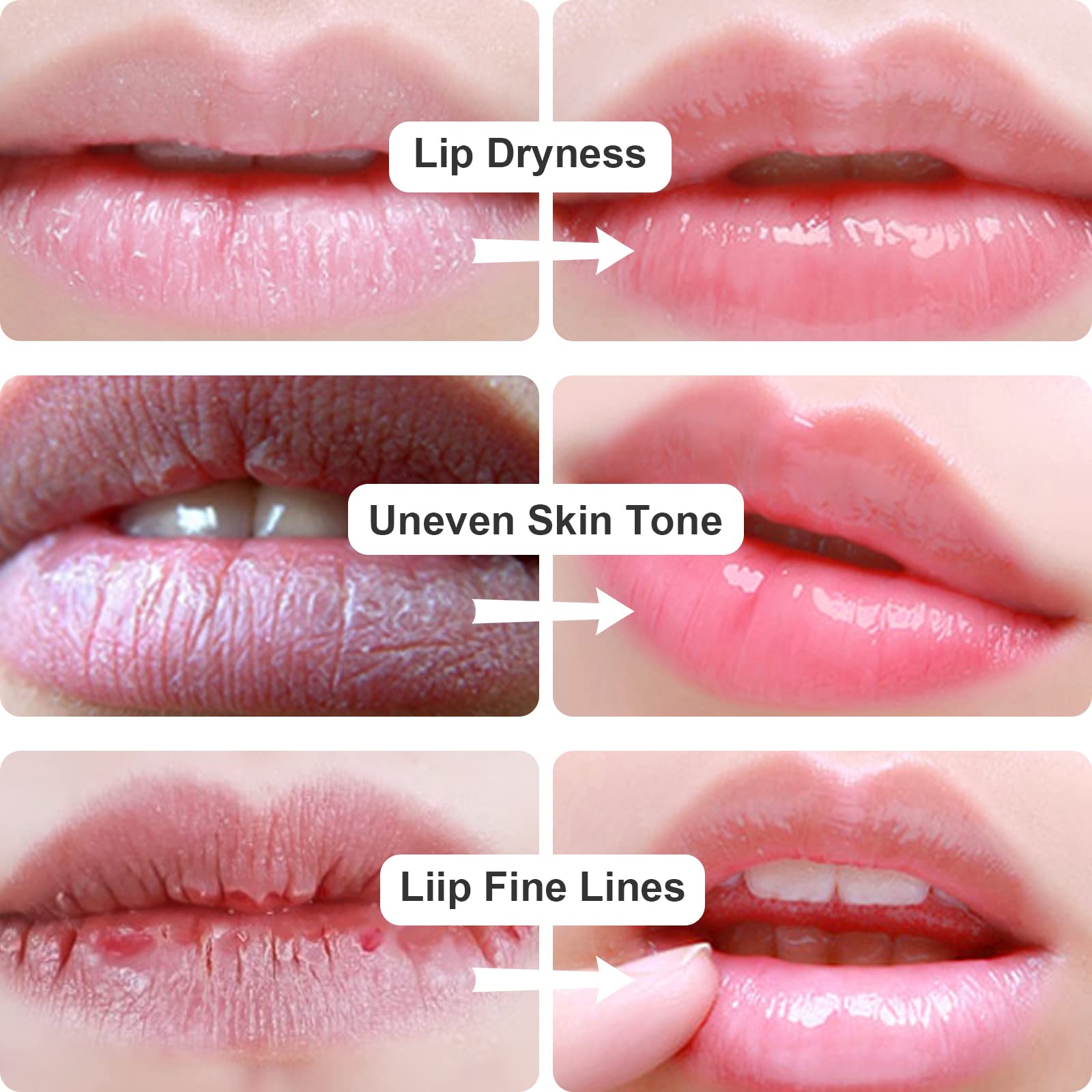 Permotary 30 PCS Collagen Lip Mask - Hydrating Lip Care Gel Pads for Moisturizing, Reducing Chapped Lips & Smoothing Fine Lines - Plumping Lip Patches for Firm & Hydrated Lips - Perfect for Night Care, Makeup Prep & Dry Lip Treatment
