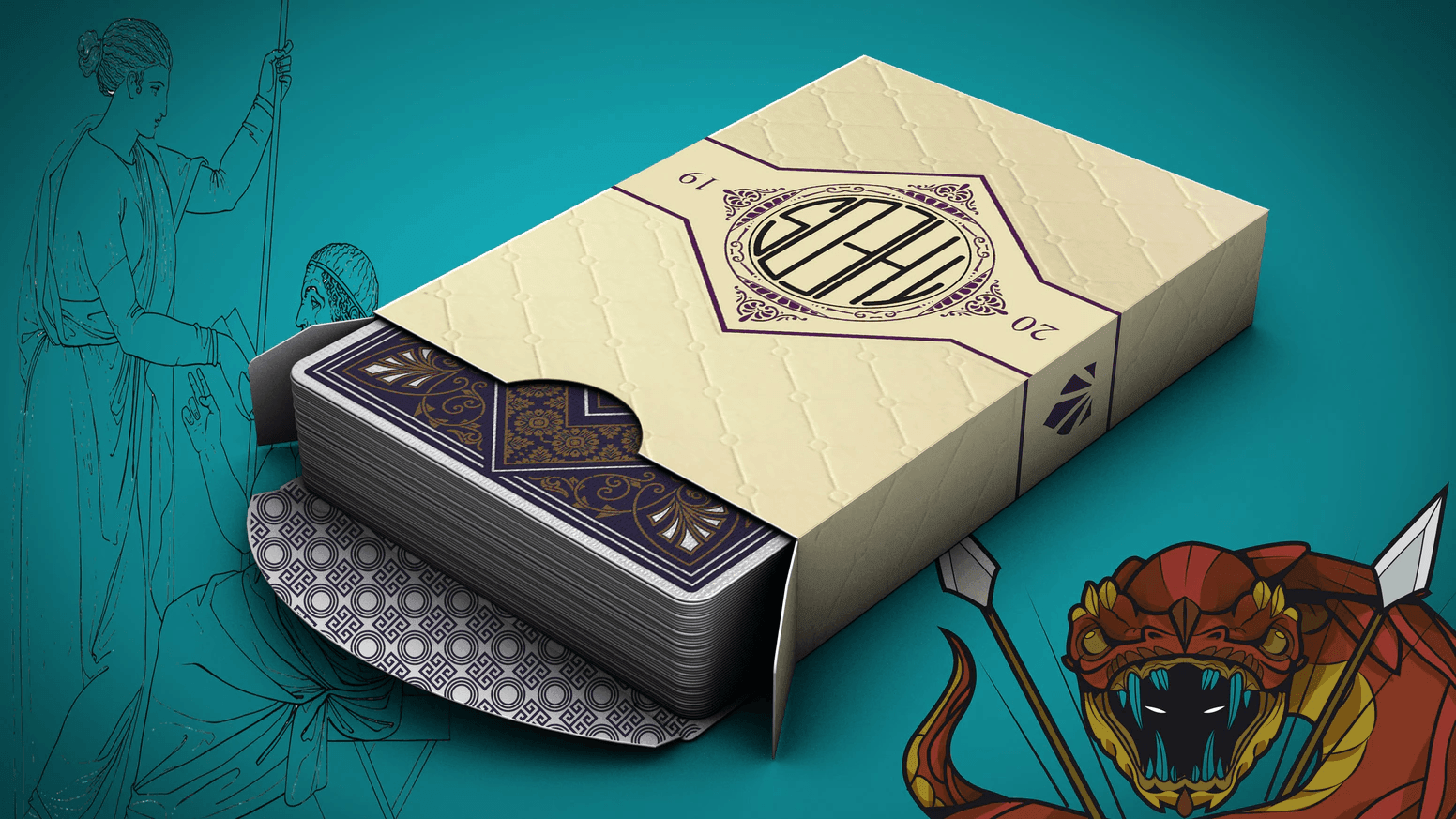 Premium Theos Playing Cards - Purple Deck for Magic Tricks, Poker, and Card Games | Ideal for Professional Magicians, Poker Players, and Game Nights