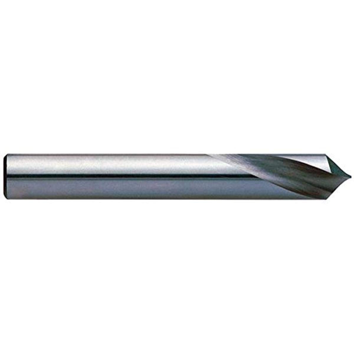 KEO 33340 High-Speed Steel NC Spotting Drill Bit - Uncoated Bright Finish, Round Shank, Right Hand Flute, 120° Point Angle, 3/4