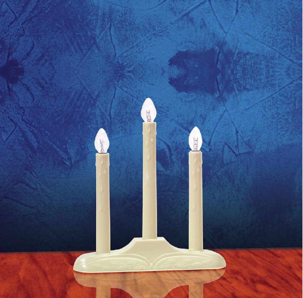 Celebrations 1503-71 3-Light Electric Candolier with Orange Bulbs - Perfect for Dining Room, Bedroom, and Vintage Home Decor