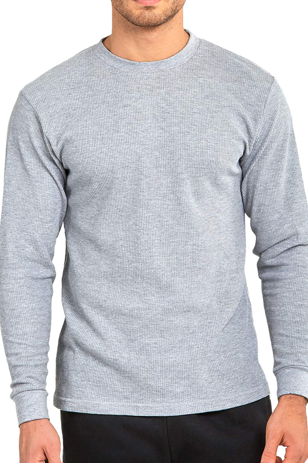 Men's Classic Waffle-Knit Thermal Long Sleeve Shirt - Warm Winter Base Layer for Outdoor Activities & Layering