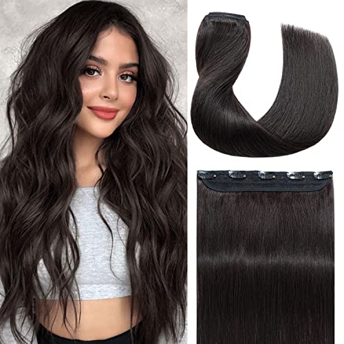 Premium S-noilite Clip-in Human Hair Extensions – 18 Inch 50g Natural Black Remy Hair, 5 Clips for Full Head Coverage & Instant Volume – Perfect for Women’s Styling, Parties & Everyday Glam
