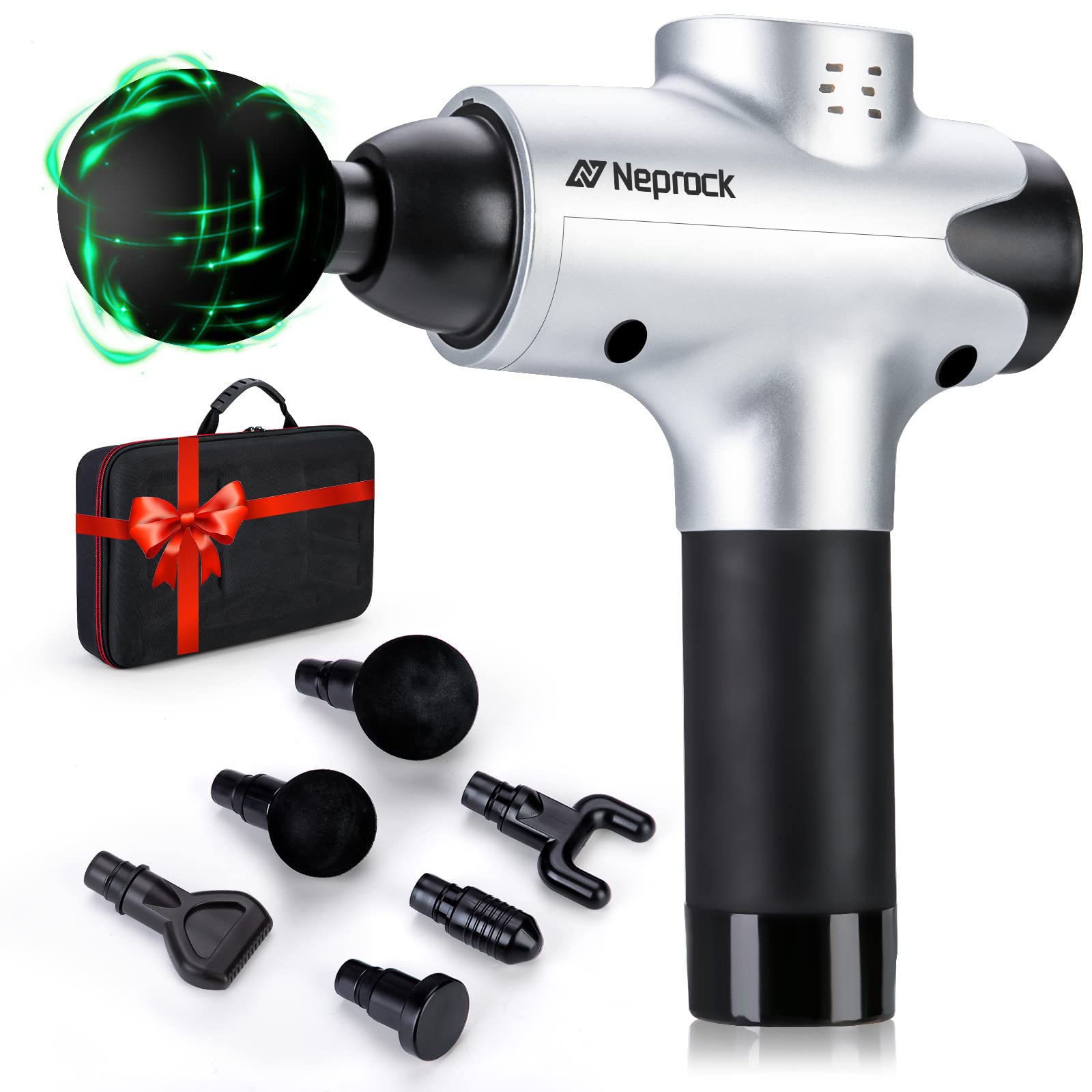 Deep Tissue Massage Gun for Athletes - Electric Percussion Muscle Massager for Back, Neck & Leg Pain Relief - Handheld Body Massager for Men & Women - Perfect for Post-Workout Recovery & Muscle Relaxation