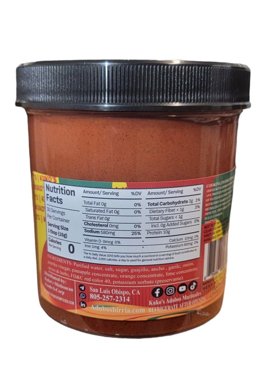 Authentic Al Pastor Adobo Marinade with Pineapple - Spicy Chili Paste for Tacos, Burritos & Mexican Cooking - Perfect for Grilling, Marinating & Homemade Taco Night