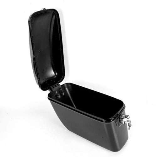 Durable ABS Plastic Motorcycle Saddlebags - Glossy Black Hard Travel Luggage Trunk Case (2-Piece Set, Left & Right) for Harley, Cruiser & Touring Bikes - Perfect for Road Trips, Commuting & Storage