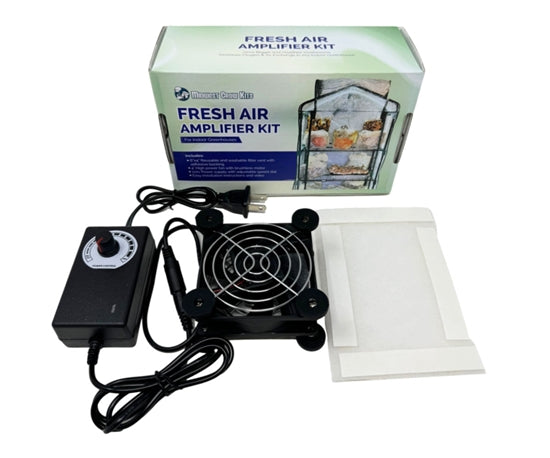 Midwest Grow Kits Fresh Air Amplifier Fan Unit for Ecosphere Greenhouse Systems - Indoor Plant Growth & Hydroponics Ventilation Solution
