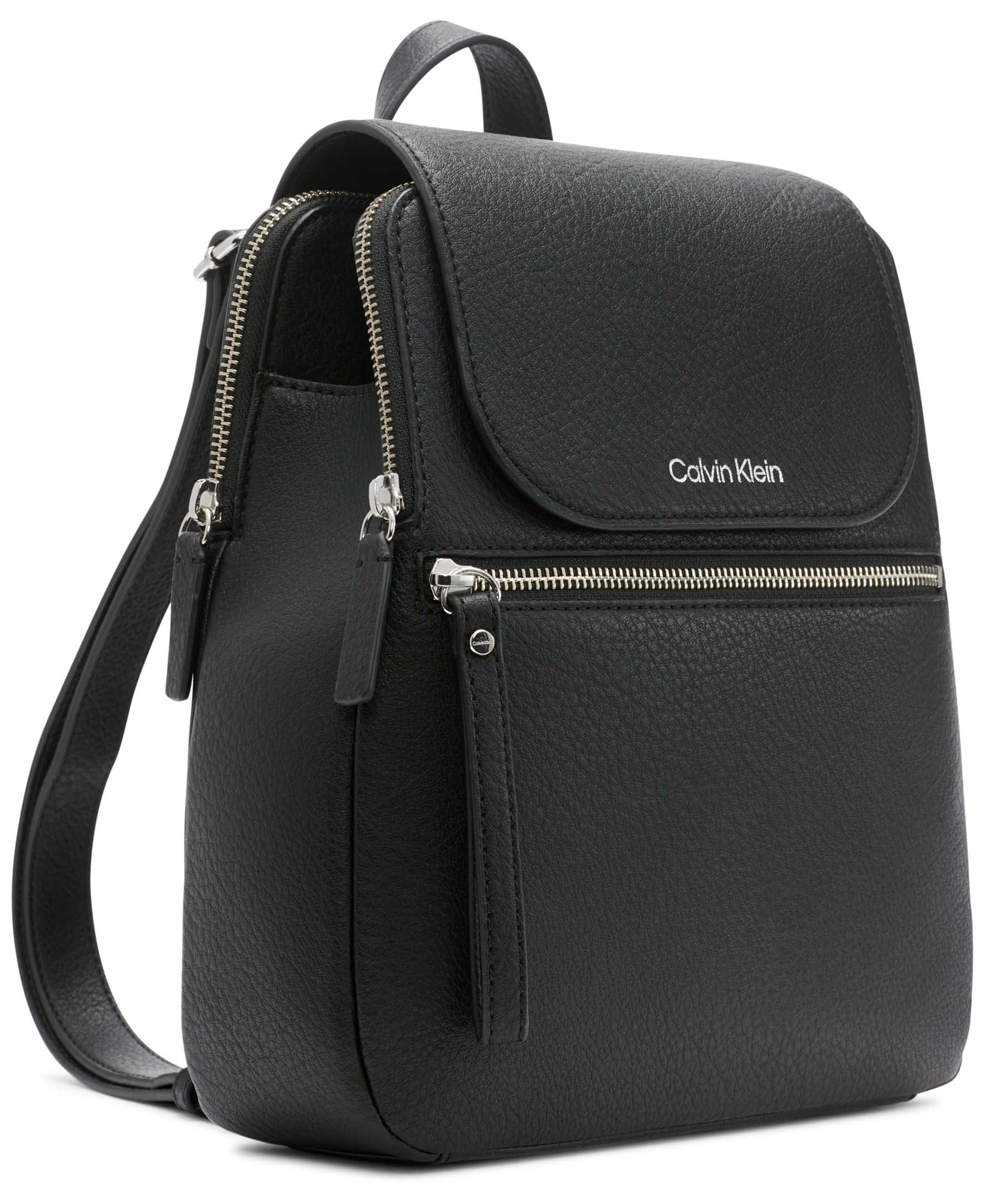 Calvin Klein Elaine Bubble Lamb Novelty Key Item Flap Backpack for Women | Stylish Leather Backpack Purse for Work, Travel & Everyday Use
