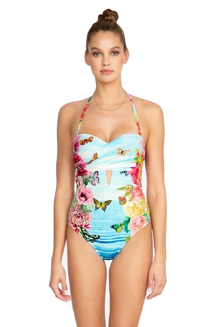 Johnny Was Costa Azul Cut Out One Piece Swimsuit - CSW9221-M (Multi Color) | Stylish Women's Swimwear for Beach Vacation & Pool Party